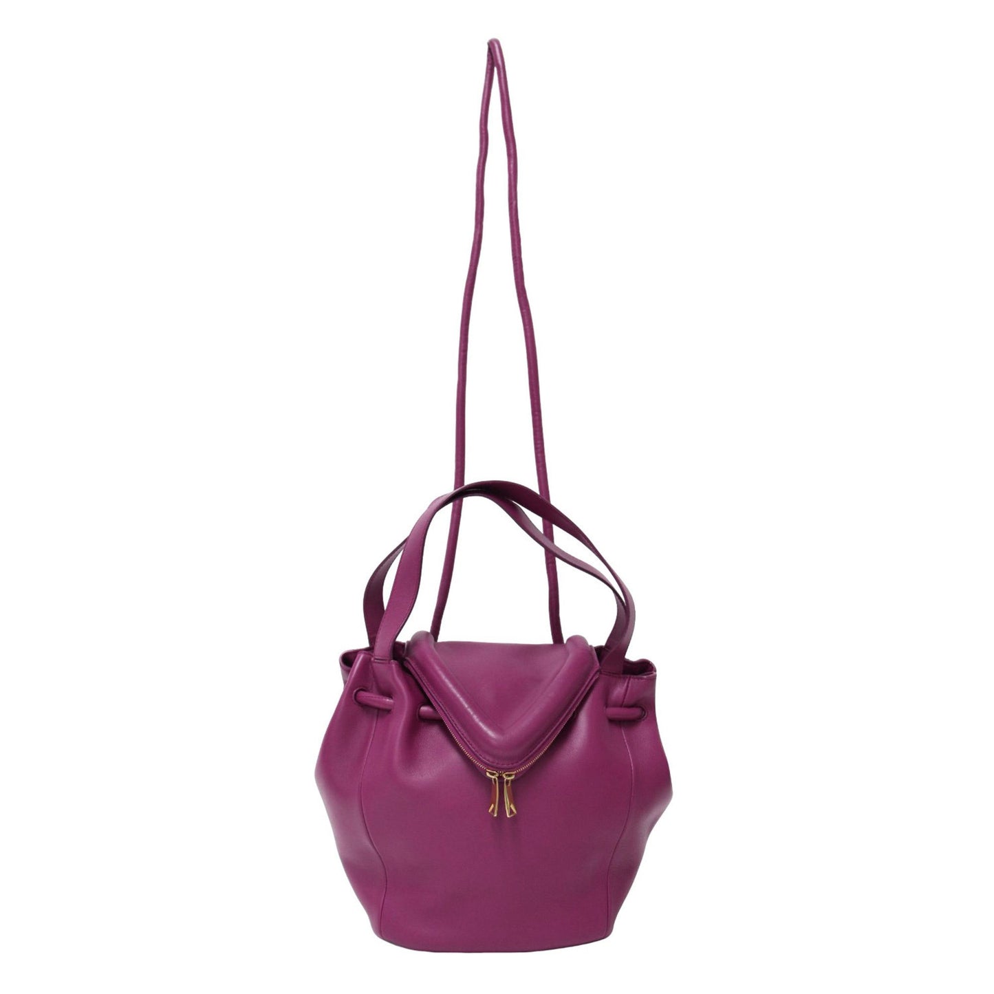 Bottega Veneta Purple Beak Handbag/Shoulder Bag In Leather