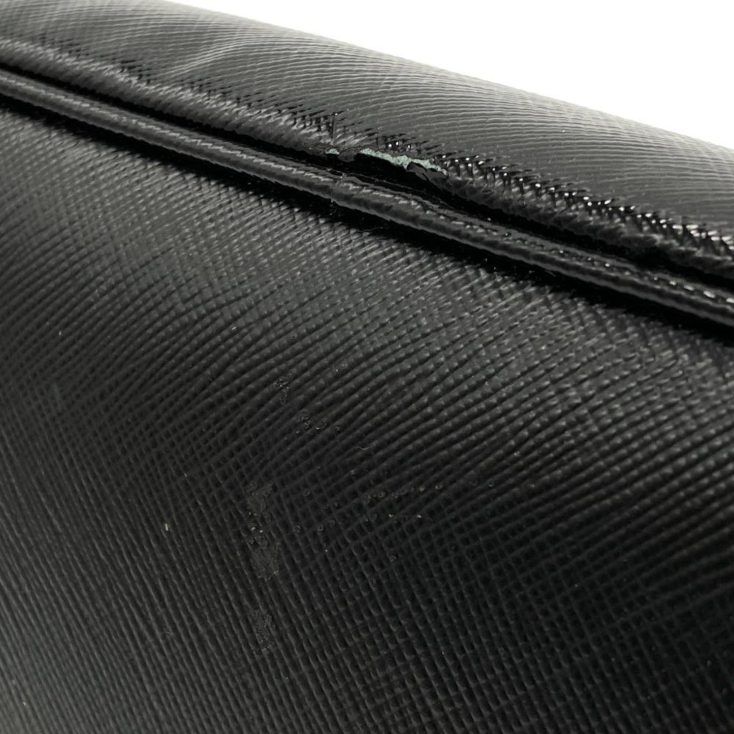 Prada Promenade Shoulder Bag Black Triangle Plate