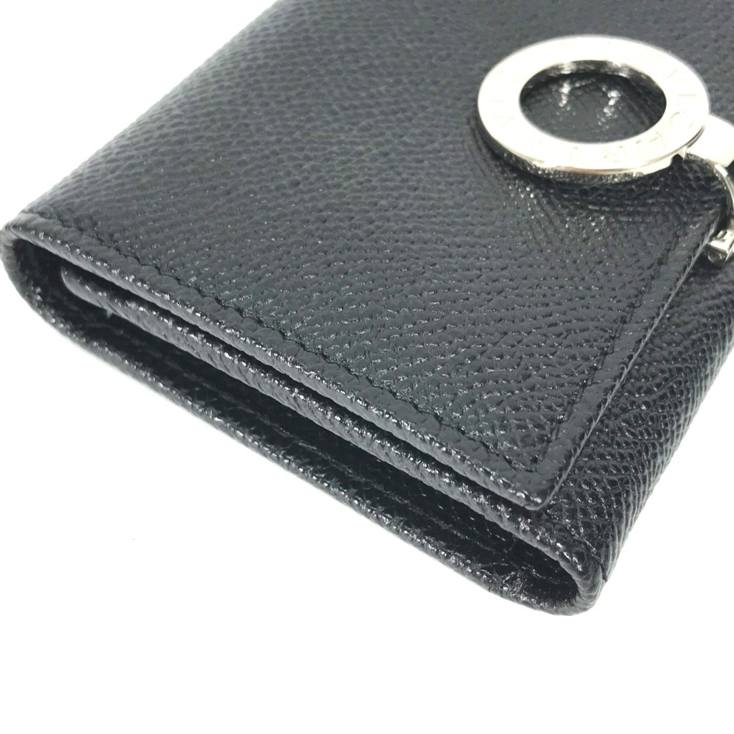 Bvlgari 30420 Bifold Business Card Holder Pass Case Card Case Black