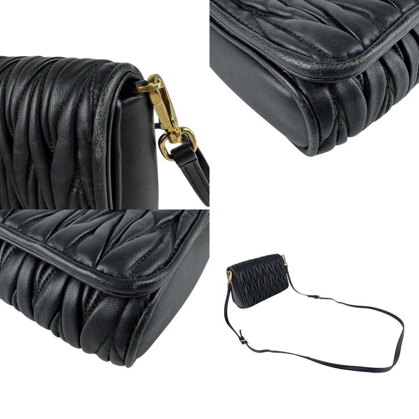 Miu Miu Miu Matelasse Leather Shoulder Bag