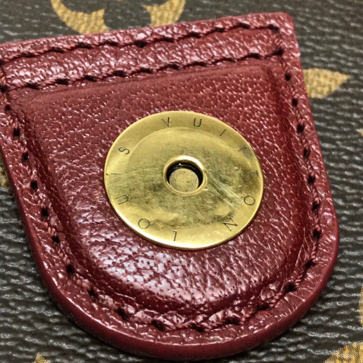 Louis Vuitton M40802 Monogram Mini Duffle Bag Hand Bag Bordeaux Dark Brown Bordeaux