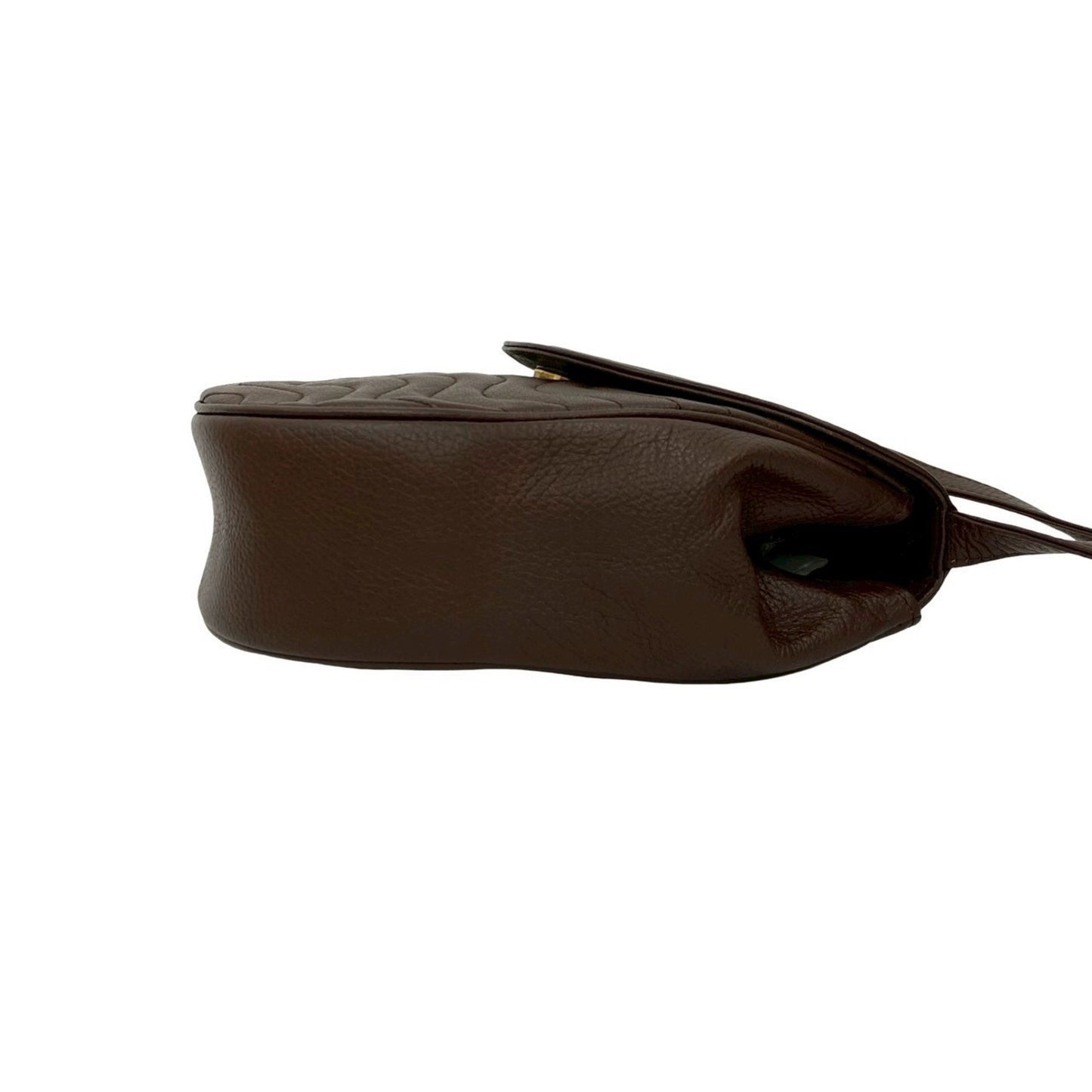 Yves Saint Laurent Ysl Logo Leather Shoulder Bag/Pochette In Brown