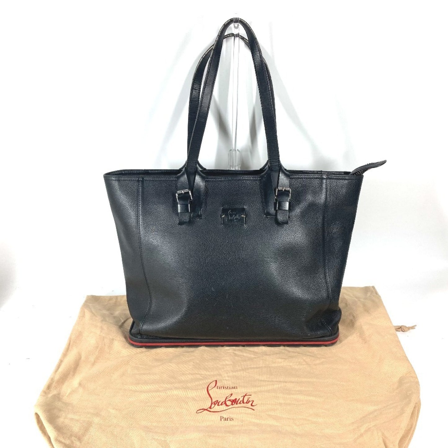 Christian Louboutin Cabiker Small Badge Shoulder Bag Tote Leather