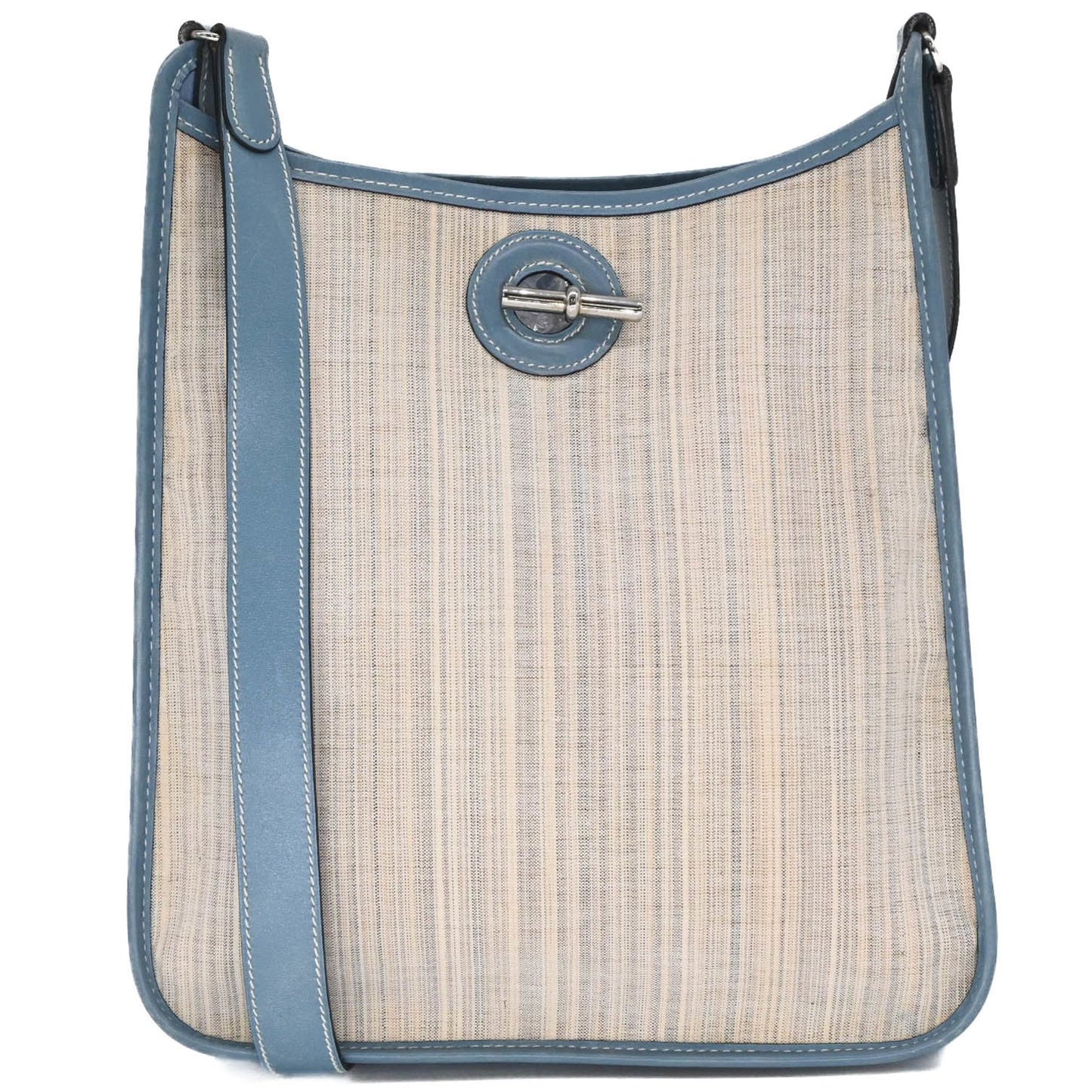 Hermes Vespa Pm Canvas Blue Jean Shoulder Bag For Men And Women