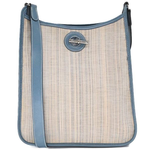 Hermes Vespa Pm Canvas Blue Jean Shoulder Bag For Men And Women