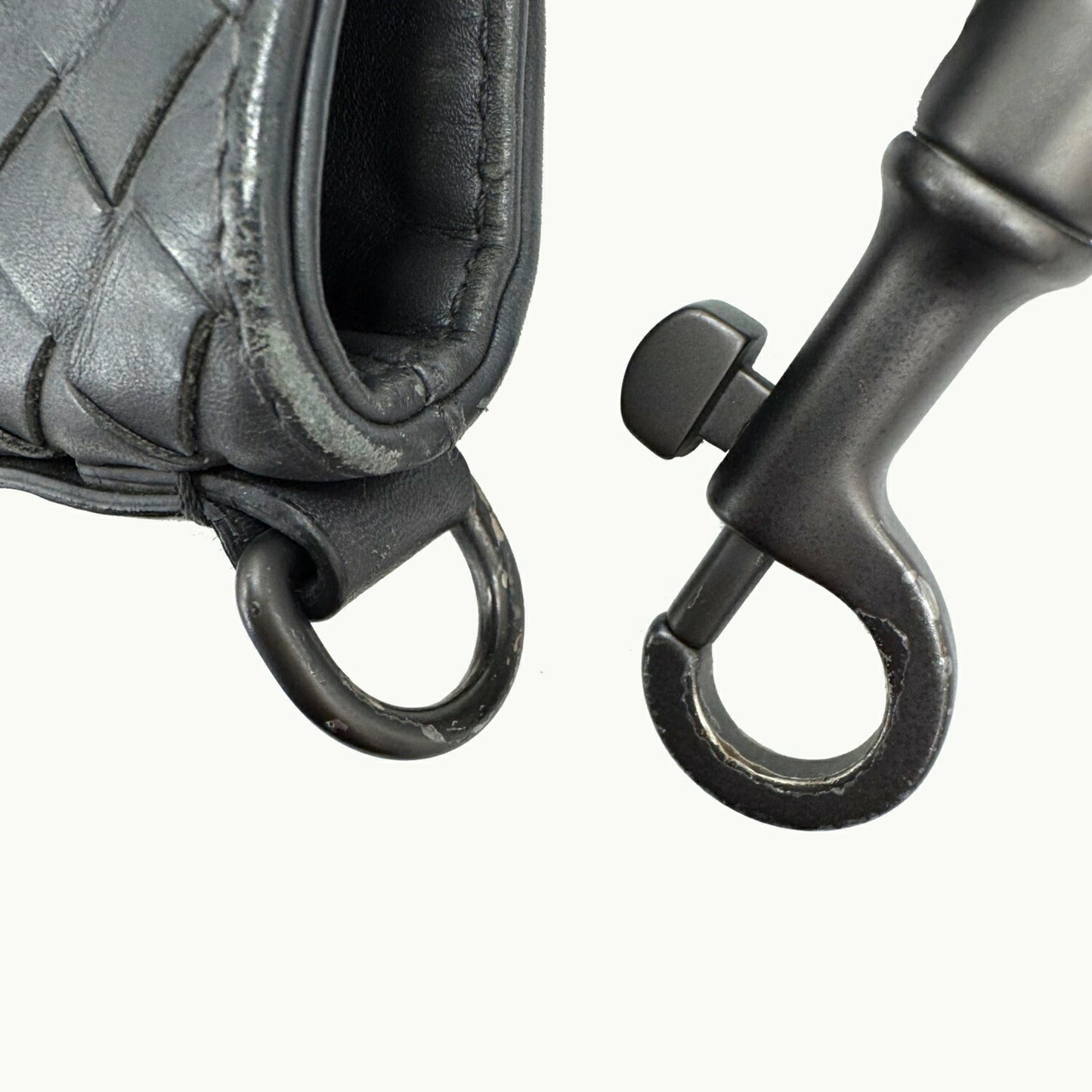 Bottega Veneta Intrecciato Shoulder Bag Grey