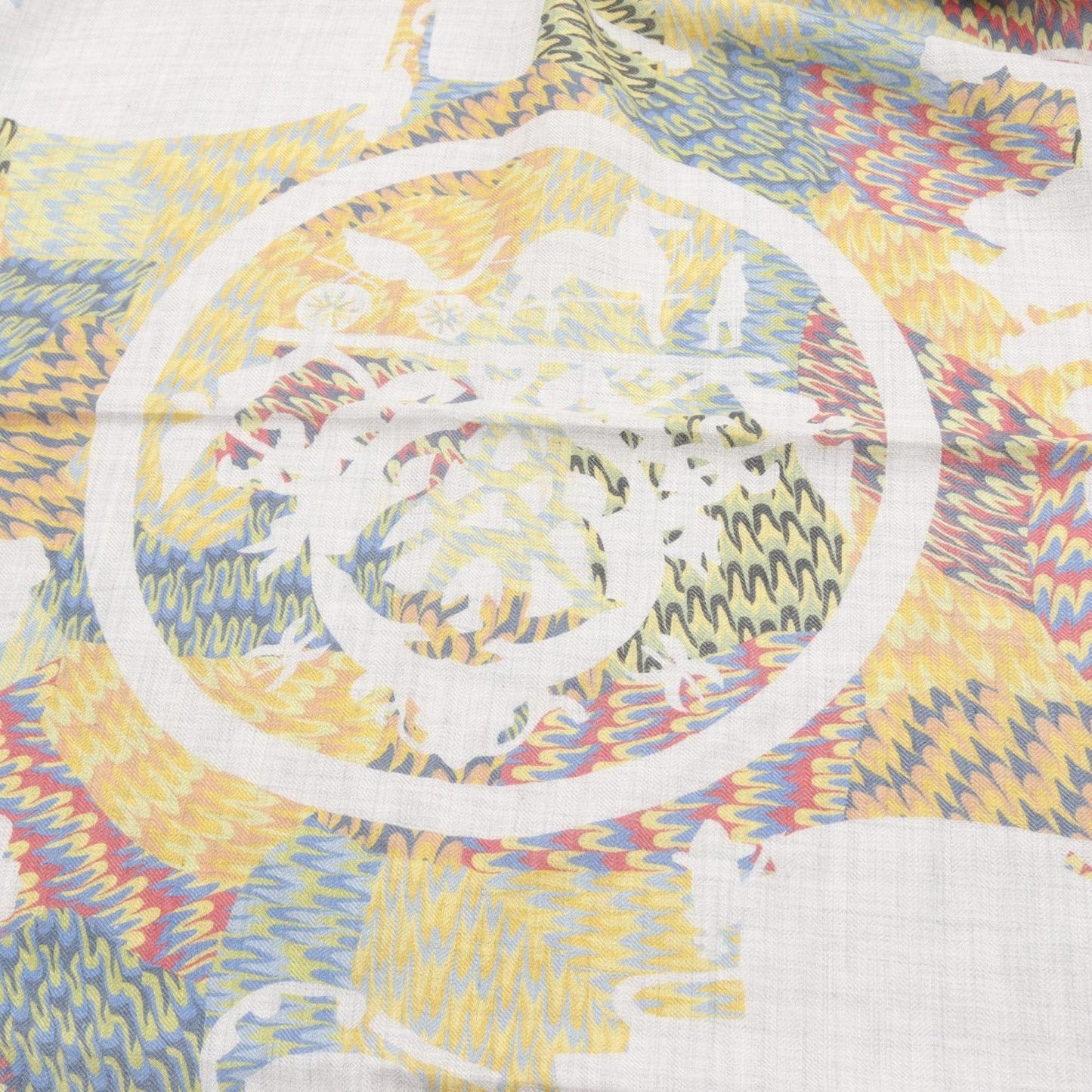 Hermes Herms Carr 90 Marble Ex-Libris Scarf