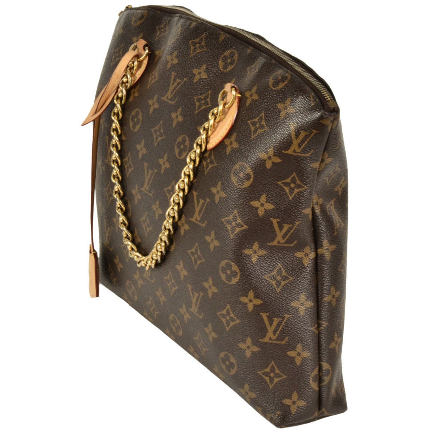 Louis Vuitton Louis Vuitton Lockit Chain Handbag Monogram Canvas M40989 Brown Du2153