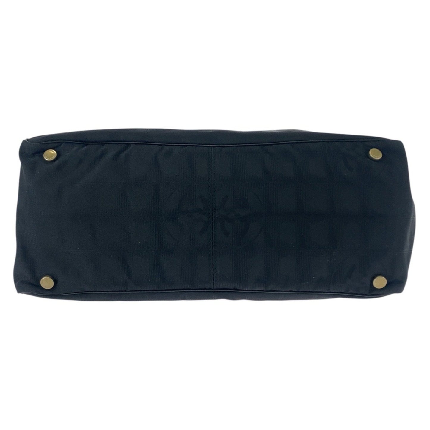 Chanel New Travel Line Neutral Tote Mm Black With Gold Hardware