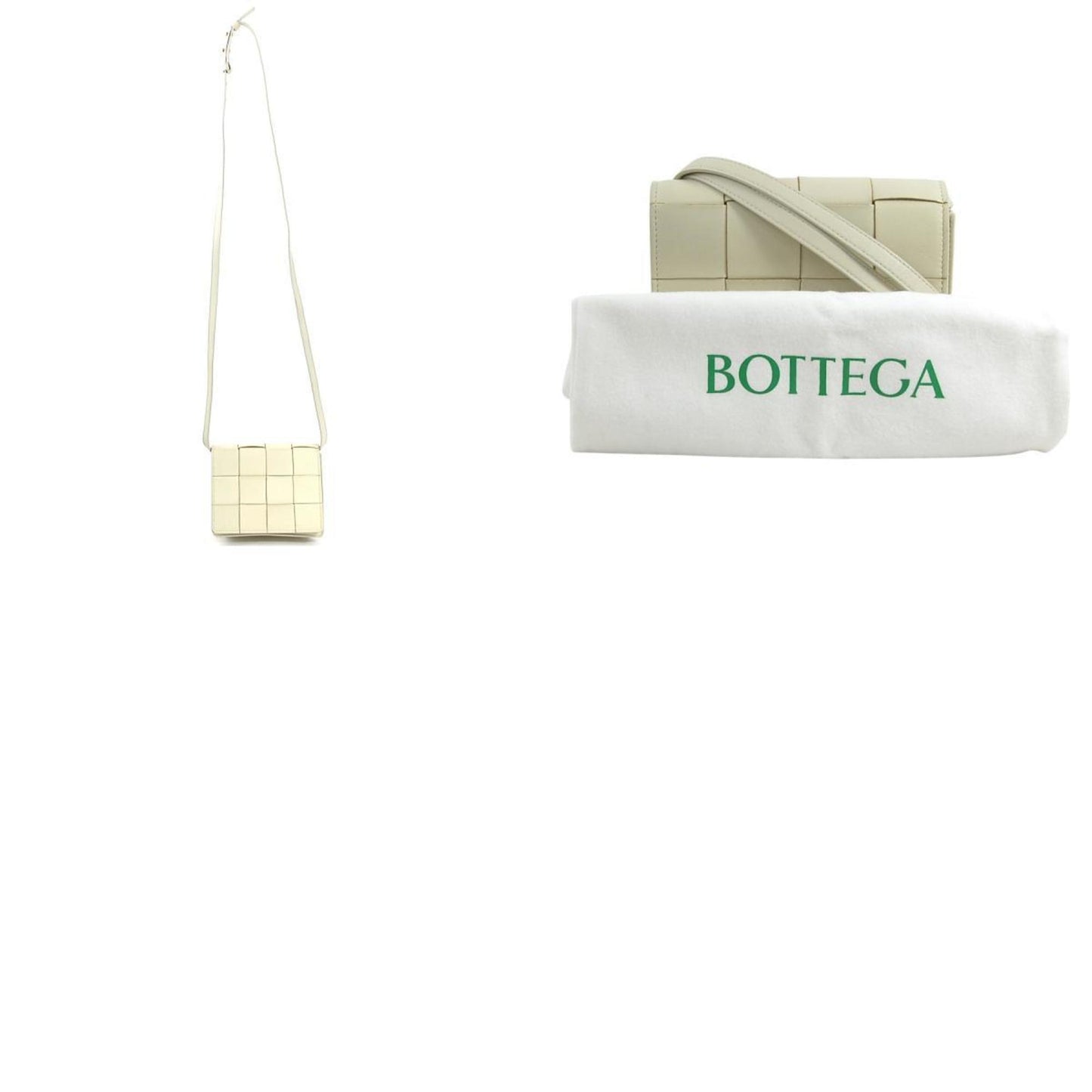 Bottega Veneta Cassette Shoulder Bag Leather Ivory