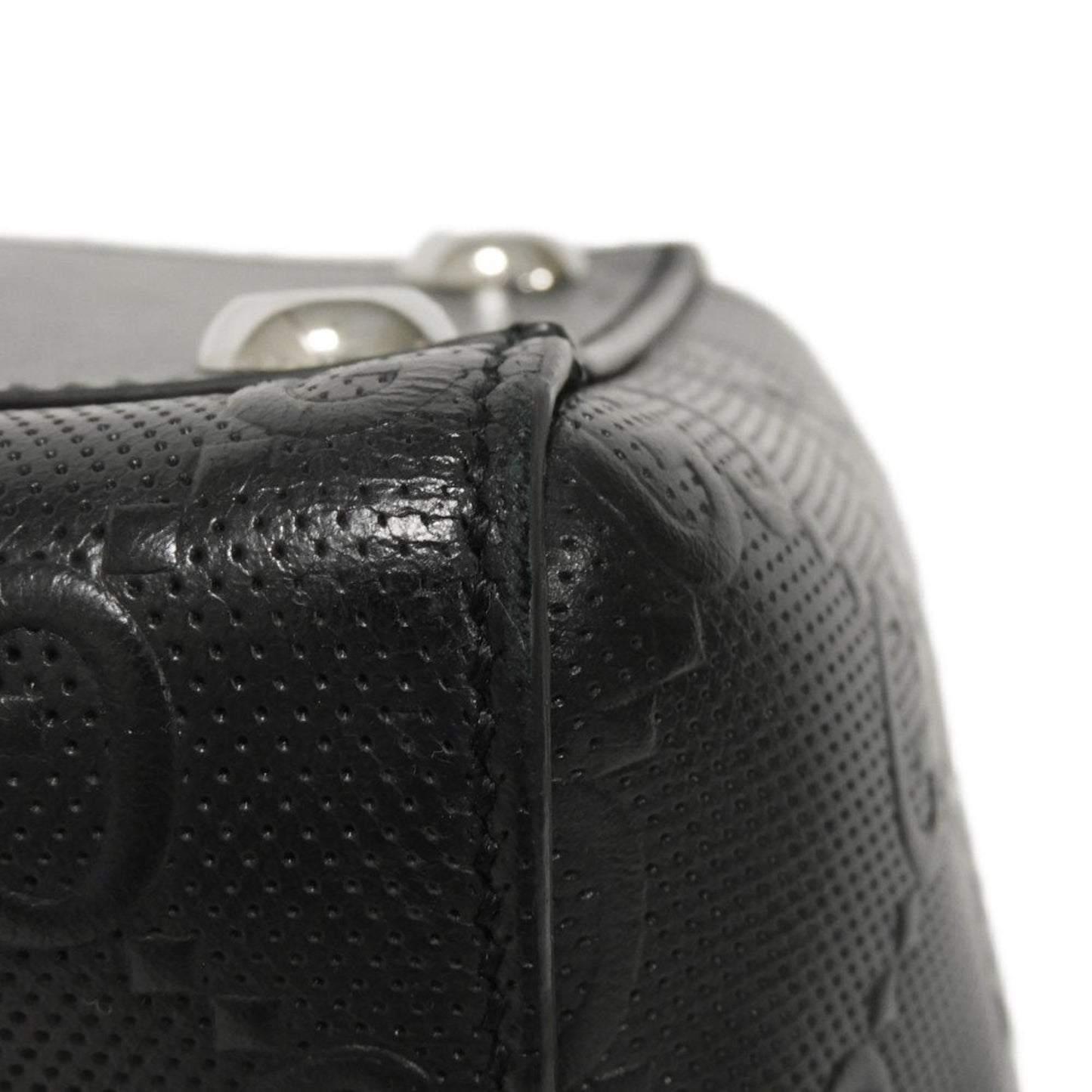 Gucci Gg Embossed Punching Tote Bag Shoulder Double G Black 625774