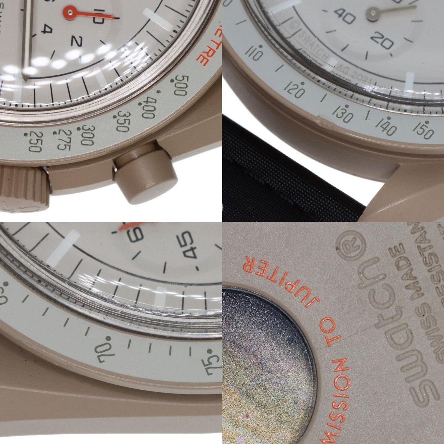 Omega X Swatch S033C100 Mission To Jupiter Speedmaster Collaboration Watch Ceramic Nylon