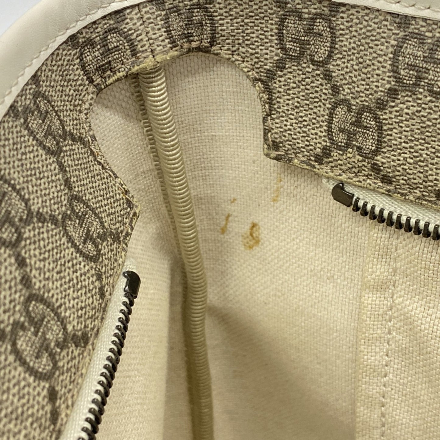 Gucci Gg Supreme Tote Bag 211138 Brown White