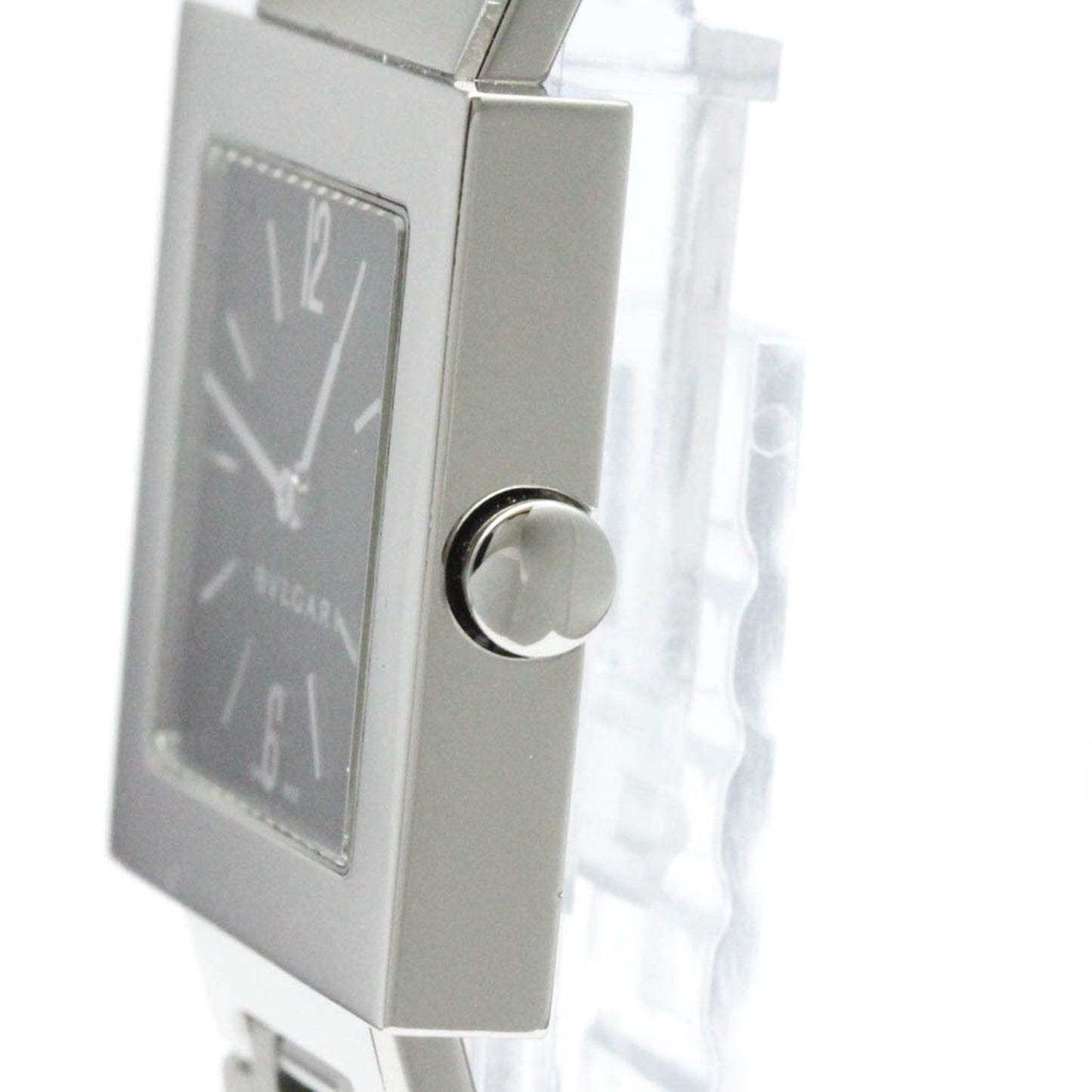 Polished Bvlgari Quadrato Stainless Steel Quartz