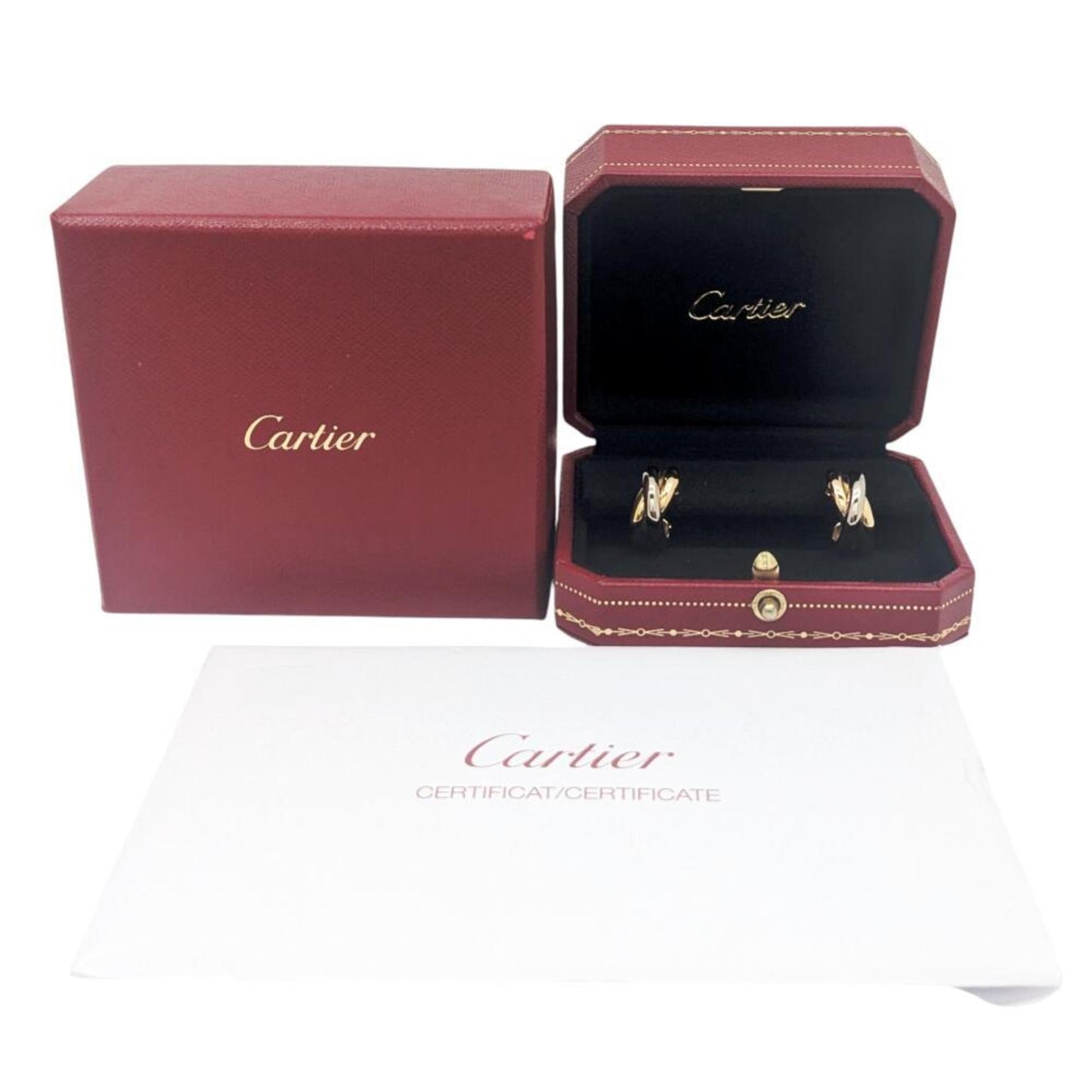 Cartier Trinity Earrings In 18K 750 Yellow Gold