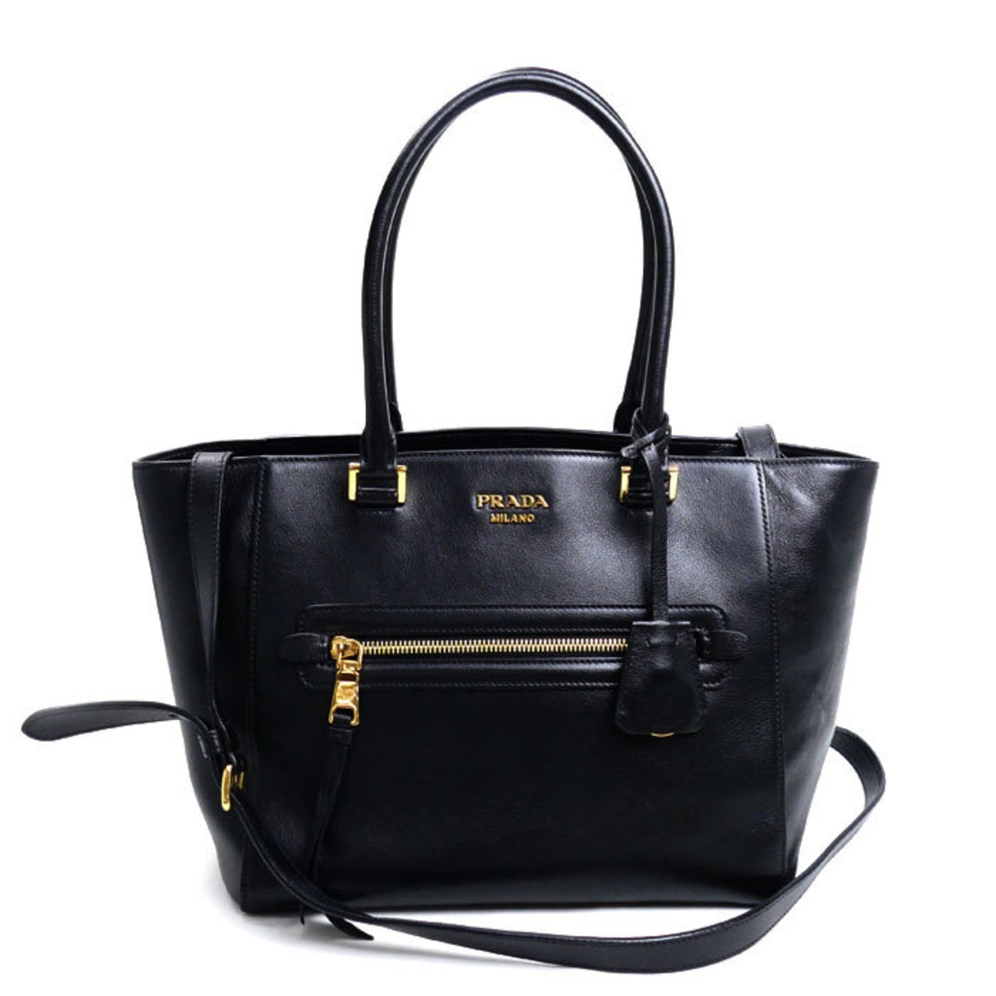 Prada Prada 2-Way Shoulder Bag Black 1Bg227