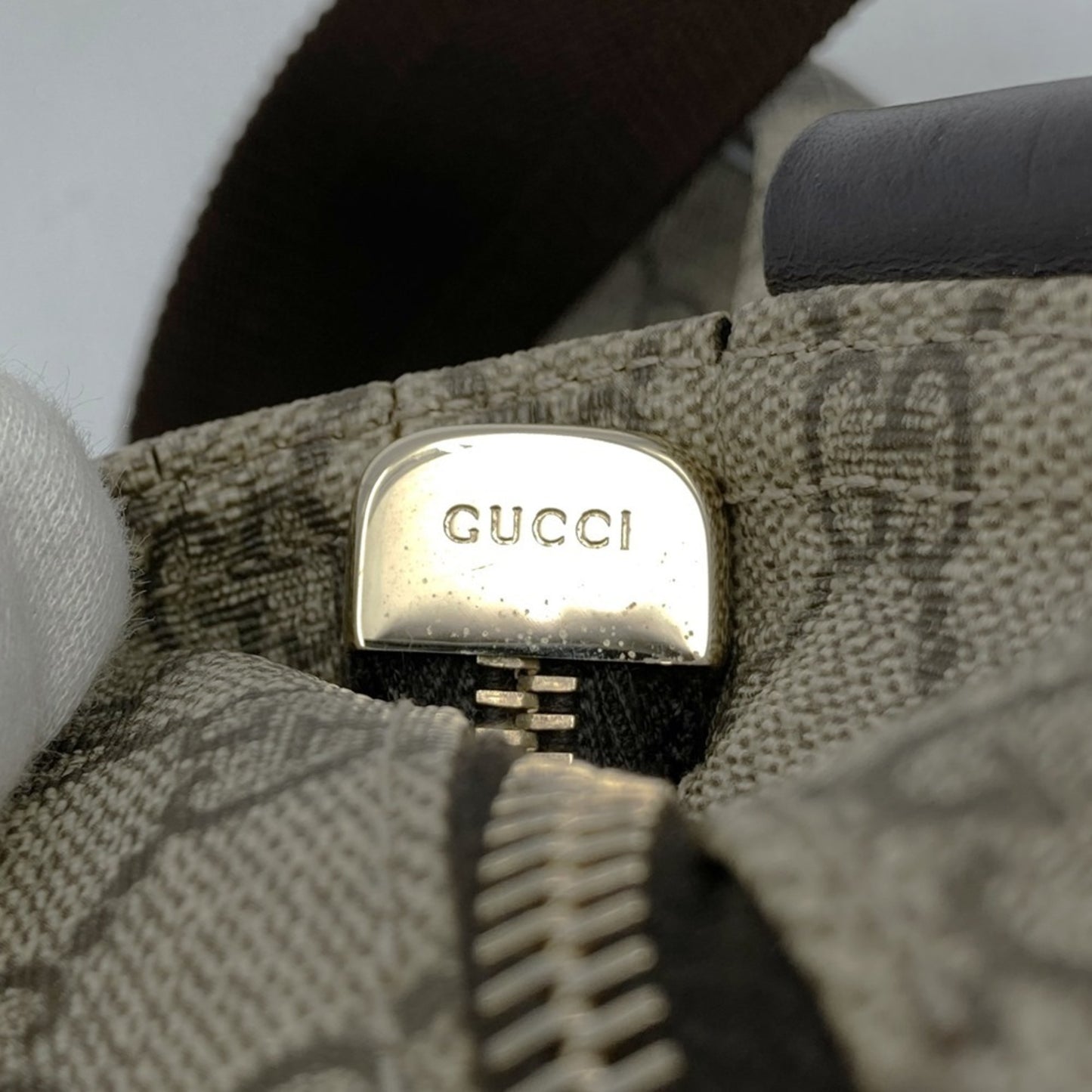 Gucci 201446 Shoulder Bag Brown Gg Supreme Canvas