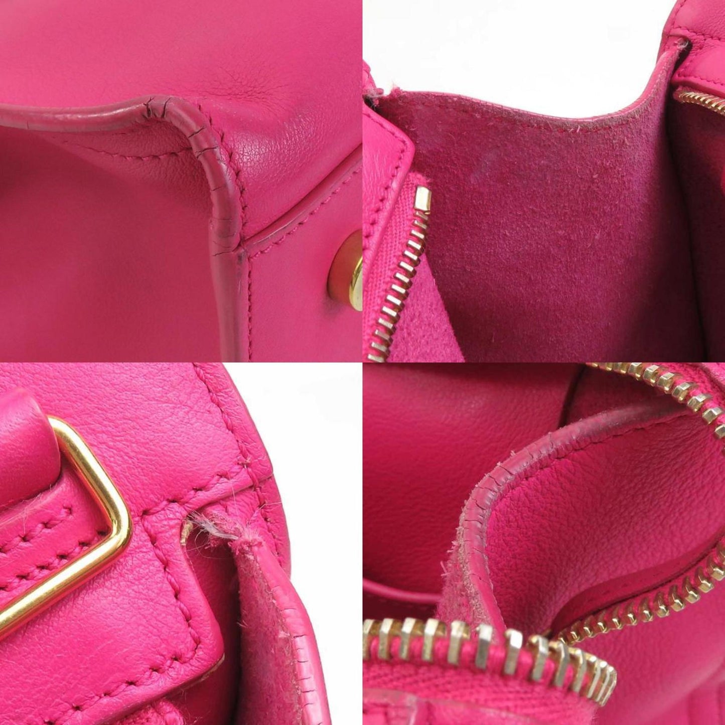 Saint Laurent Saint Laurent Handbag Shoulder Bag Baby Cabas Leather Pink Gold