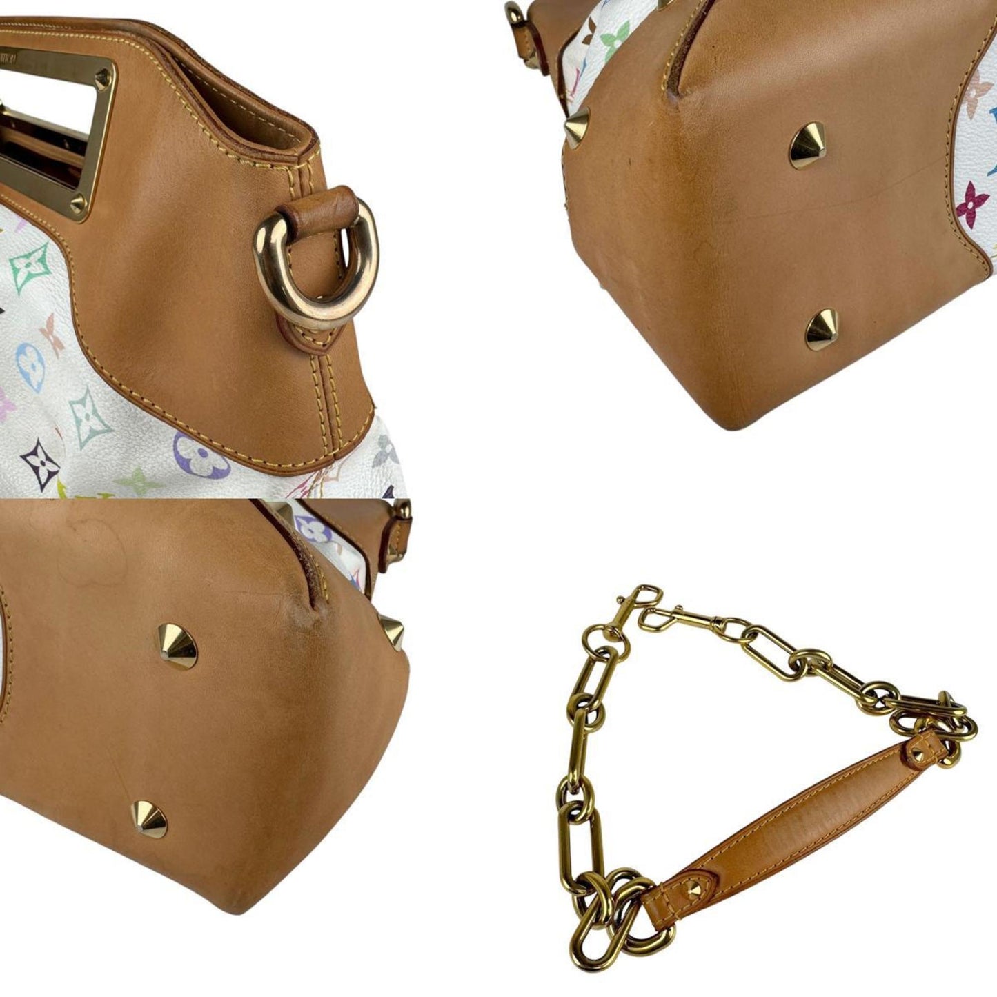 Louis Vuitton Judy Gm Monogram Multicolore Handbag Shoulder Bag In Bronze And Gold