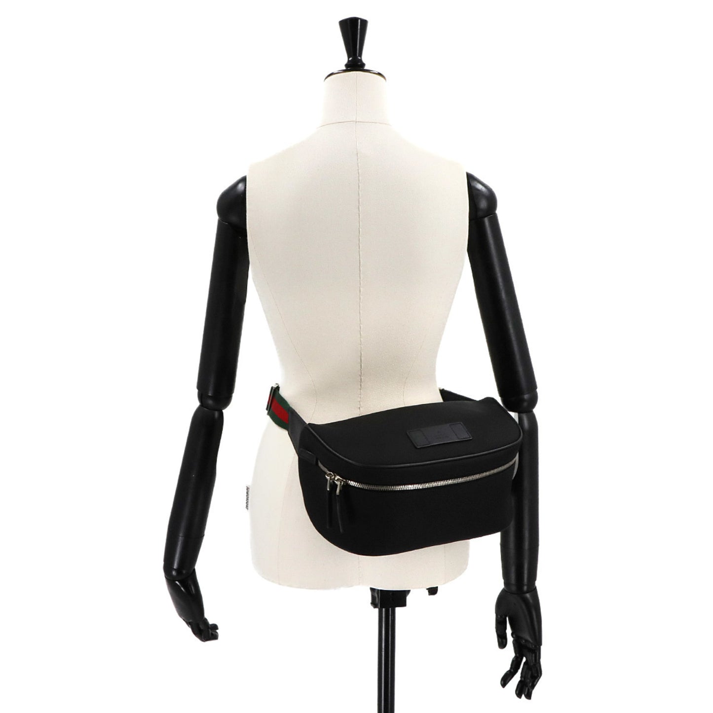 Gucci Sherry Line Waist Body Bag In Nylon Canvas And Leather