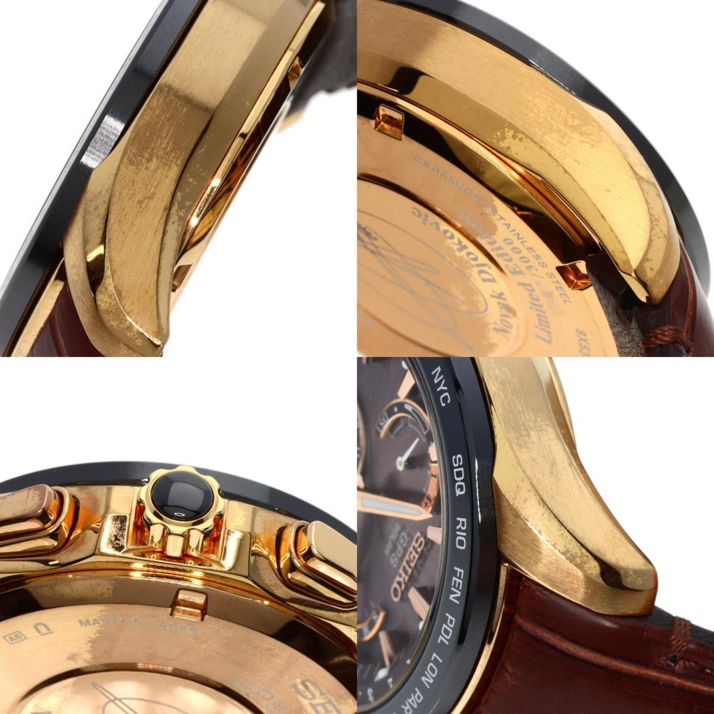 Seiko Sbxb060 8X53-0Af0-2 Astron Novak Djokovic Collaboration 3000 Limited Edition Watch Gp Leather