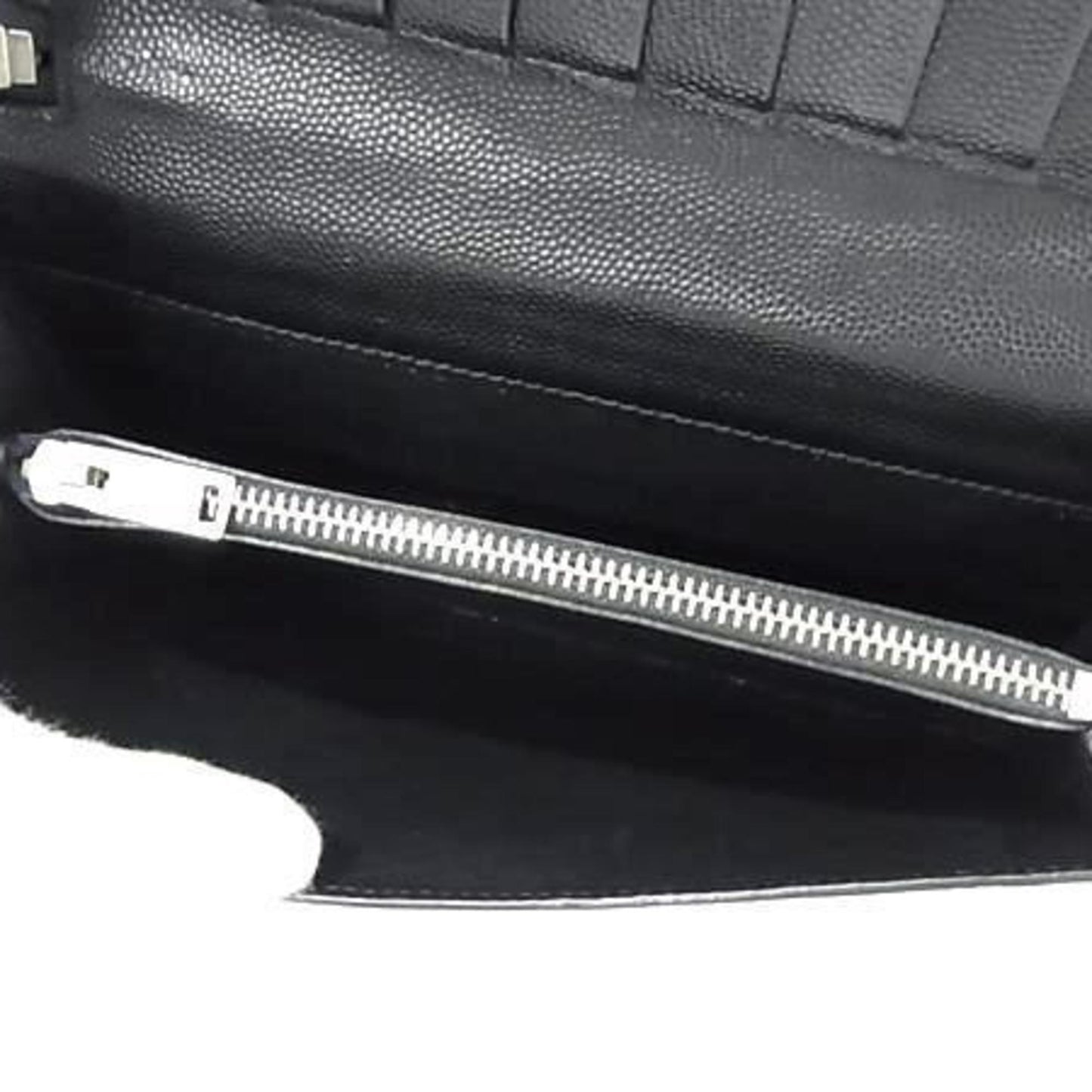 Saint Laurent Saint Laurent Wallet 328558 Black Leather Round Long