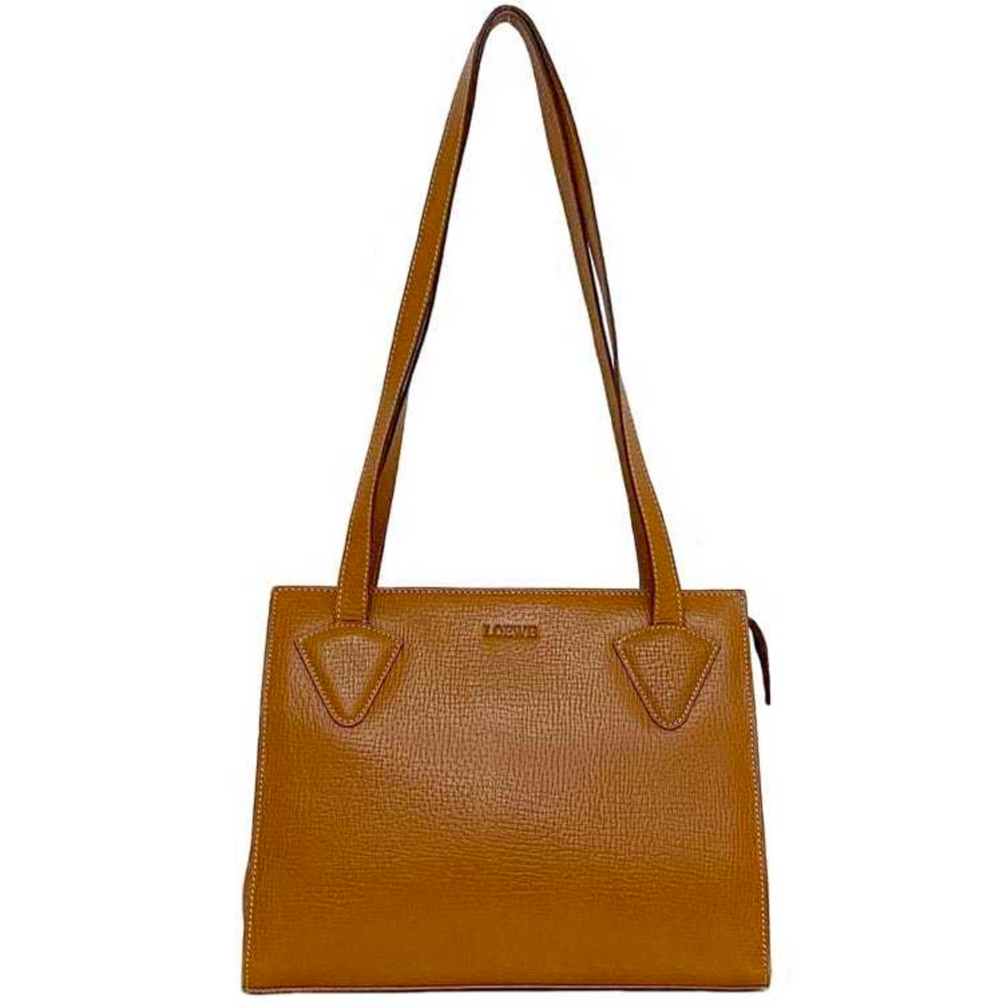Loewe Shoulder Tote Bag Brown Leather Grain