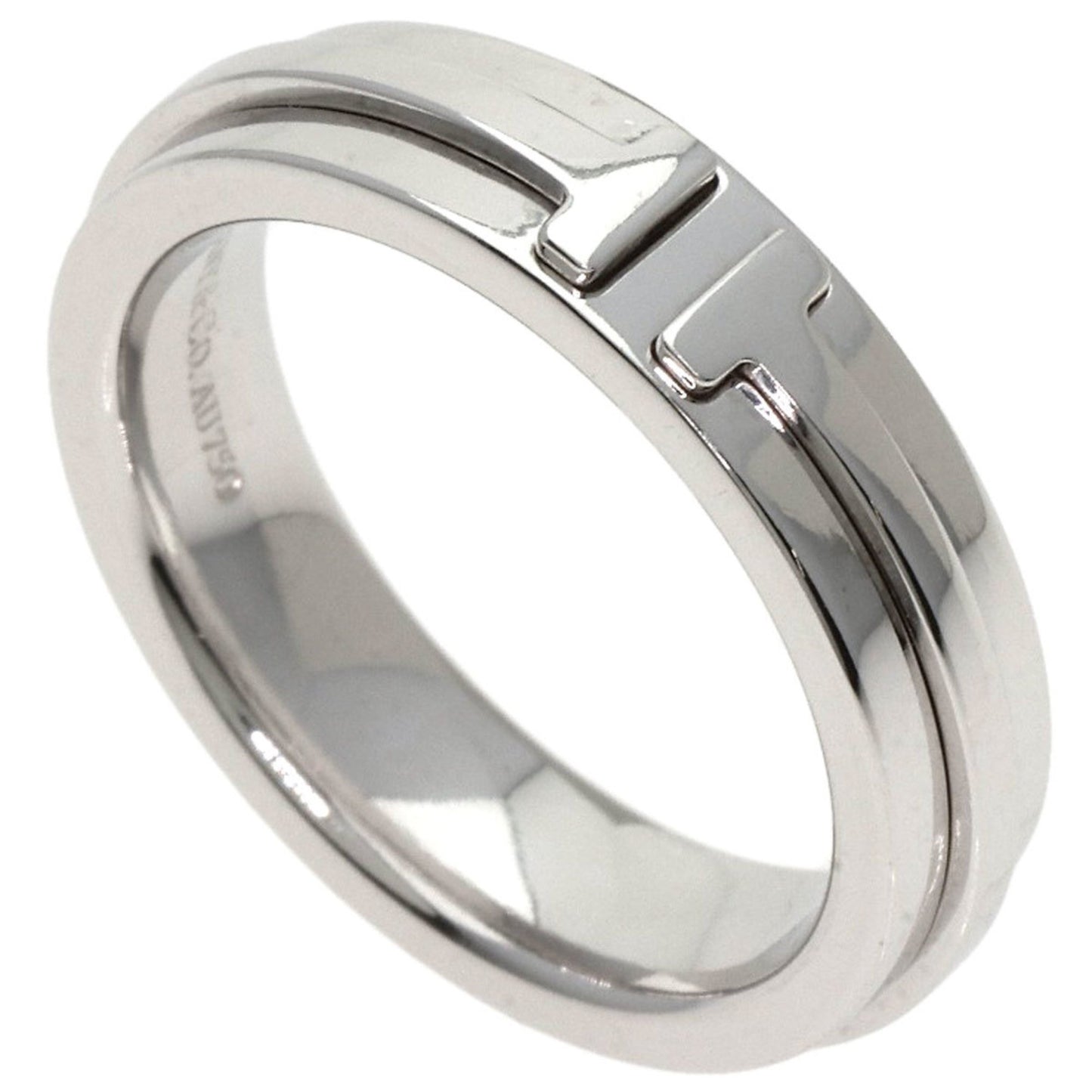 Tiffany & Co. T Two Narrow Ring In 18K White Gold