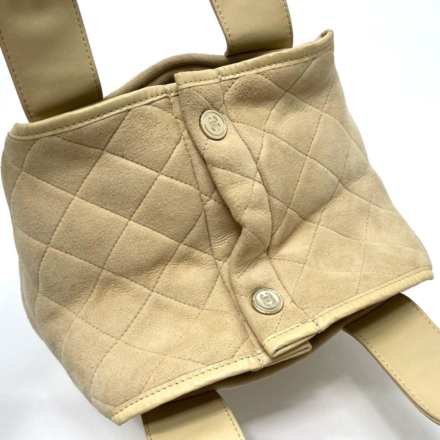 Chanel Cc Mark Bag Hand Bag Beige X Goldhardware