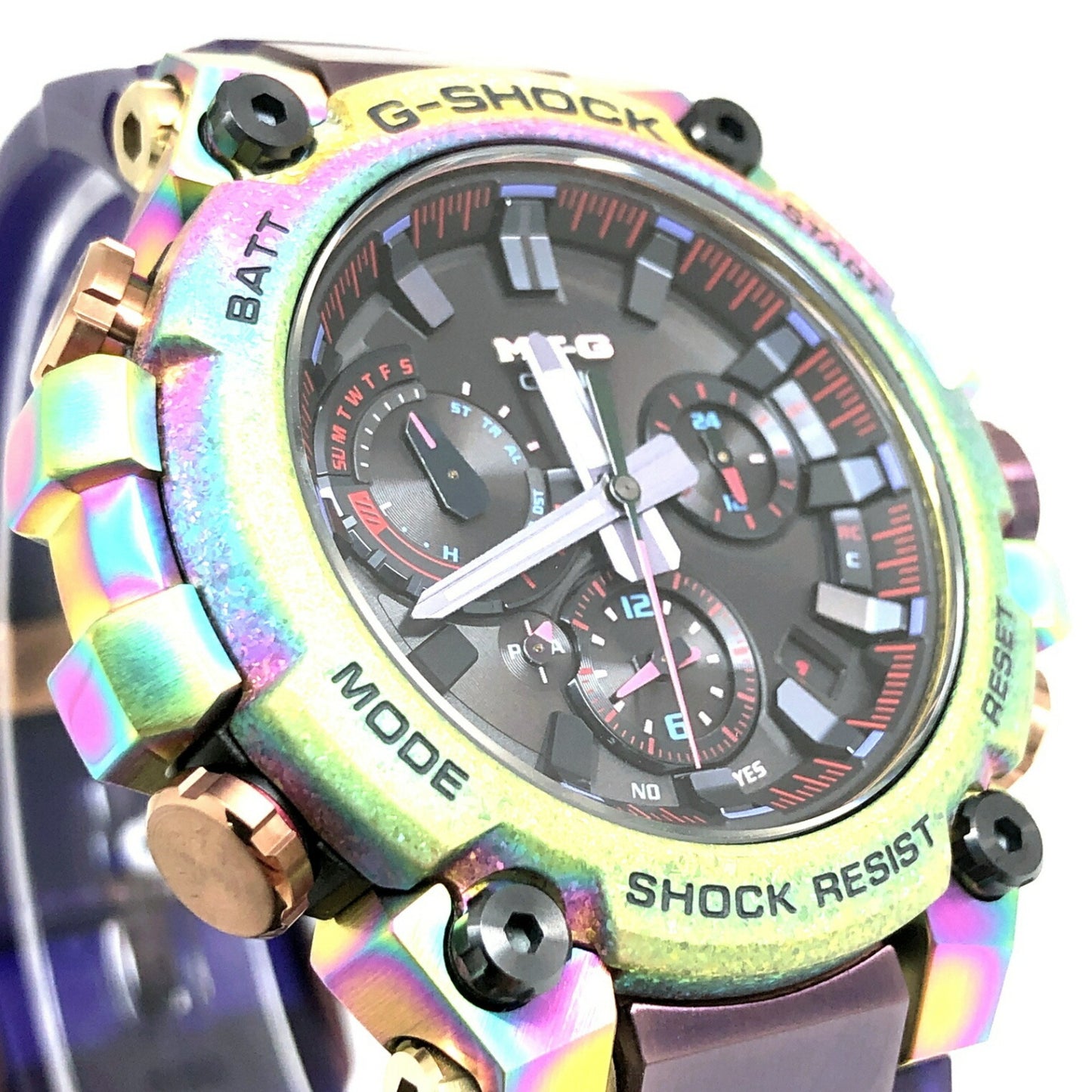 G-Shock Casio Mtg-B3000Prb-1A Mt-G Aurora Oval Watch With Radio-Controlled Solar Power