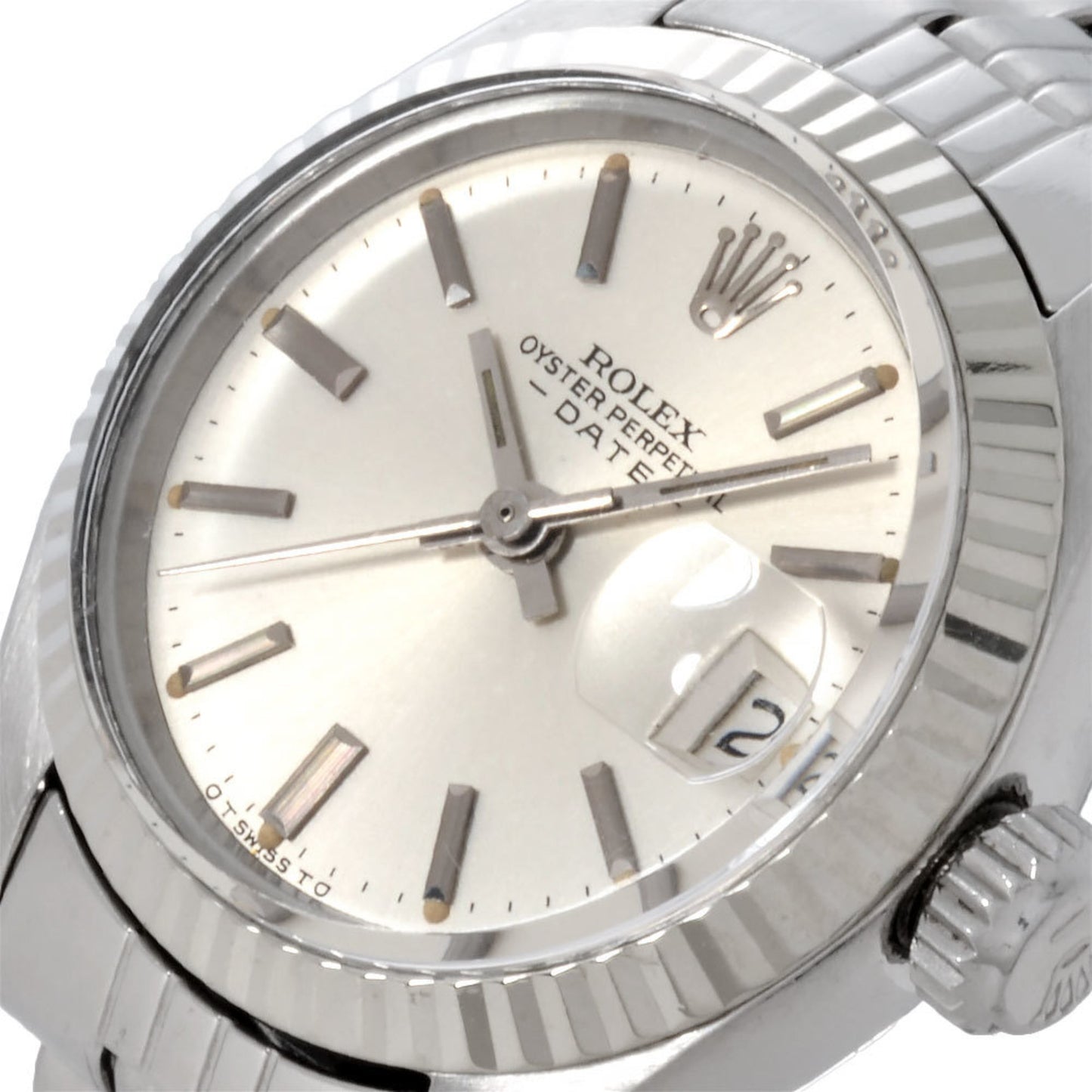 Rolex Rolex 6917 Datejust 7-Digit 40 Series (Circa 1974) Automatic Wristwatch Silver Dial Fluted