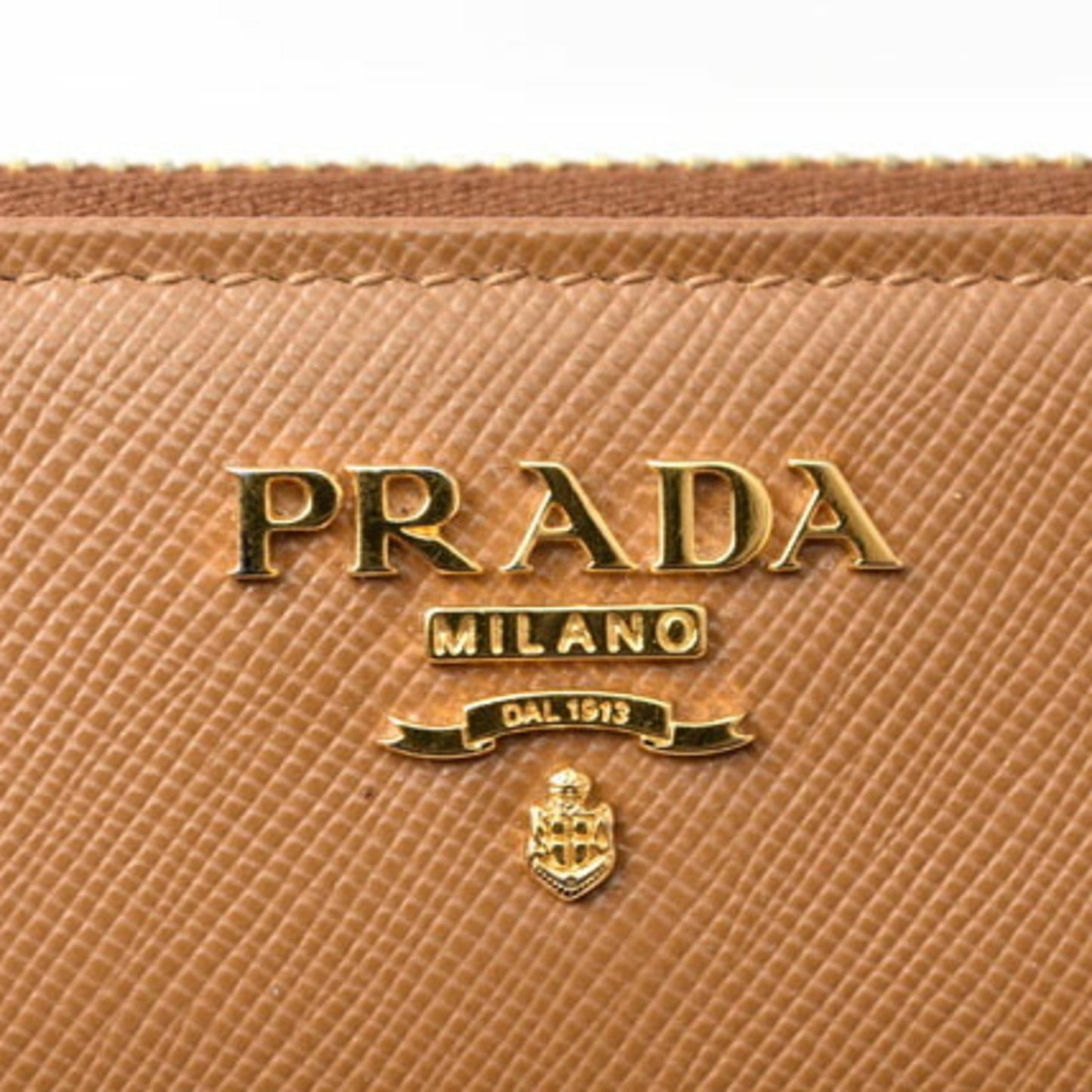 Prada Wallet Prada Long 1M0506 Saffiano Metal Embossed Leather Caramel Caramel