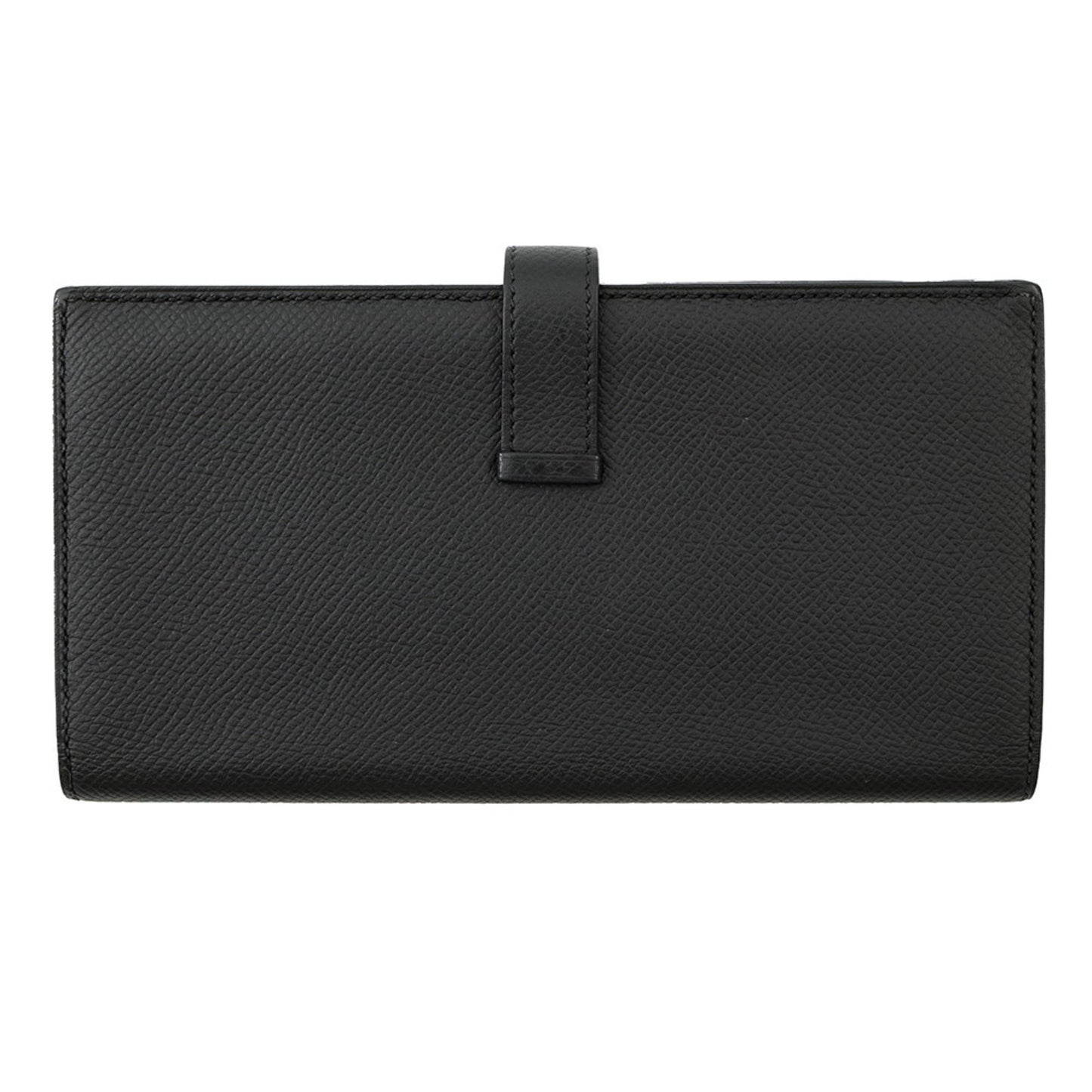 Hermes Herms Bearn Soufflet Long Wallet In Black