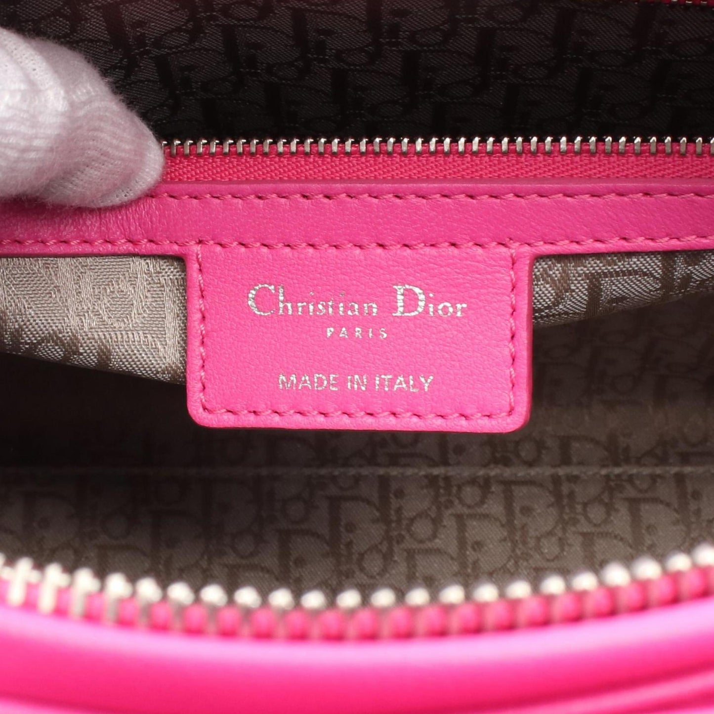 Christian Dior Dior Lady Large Handbag Leather
