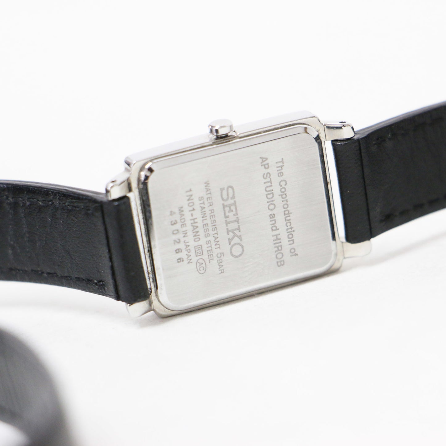 Seiko Ap Studio X Hirob Exclusive Women'S Square Watch With Leather And Double Strap