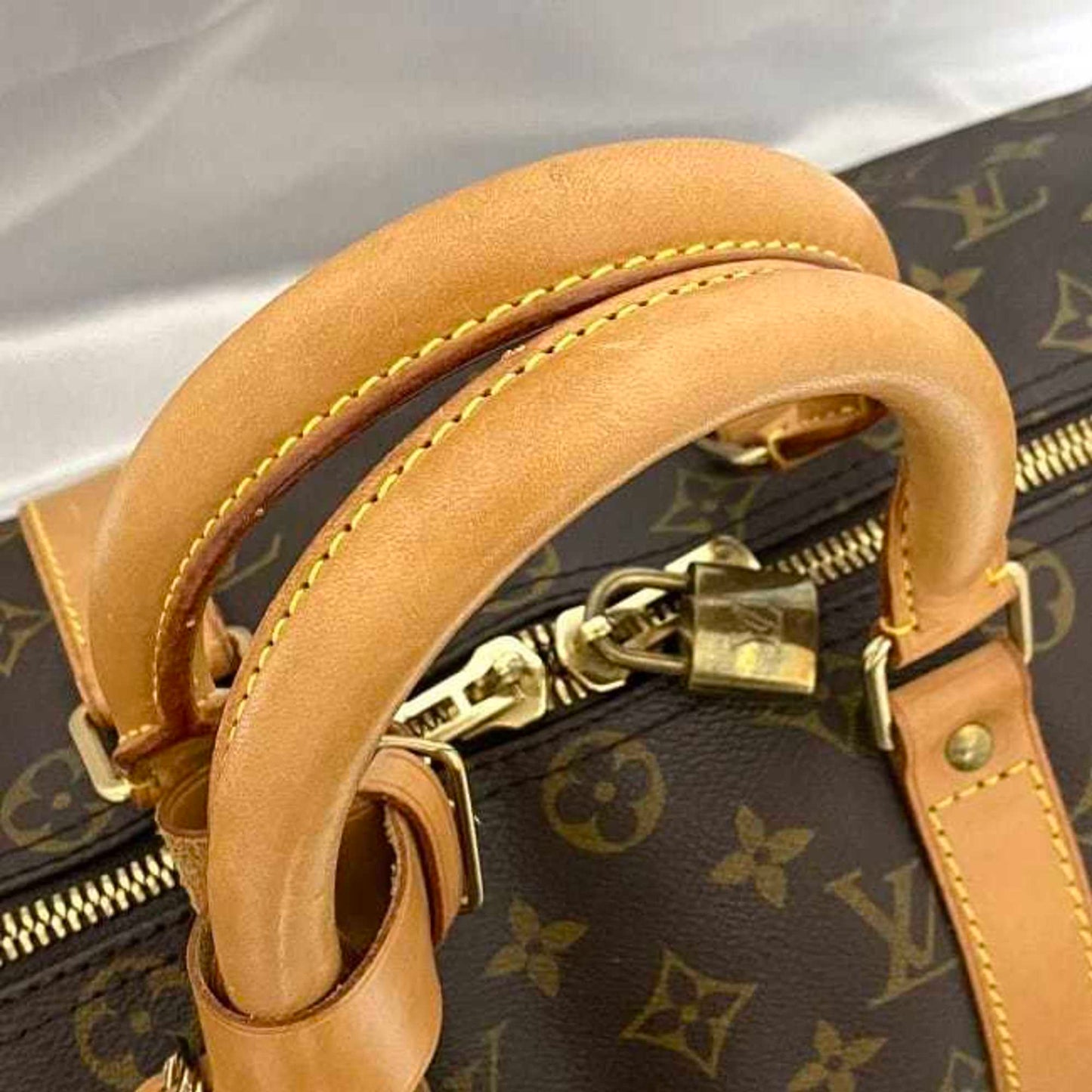 Louis Vuitton Boston Bag Keepall 45 Bandouliere Ec-23198 Brown Monogram M41418 Canvas Tanned