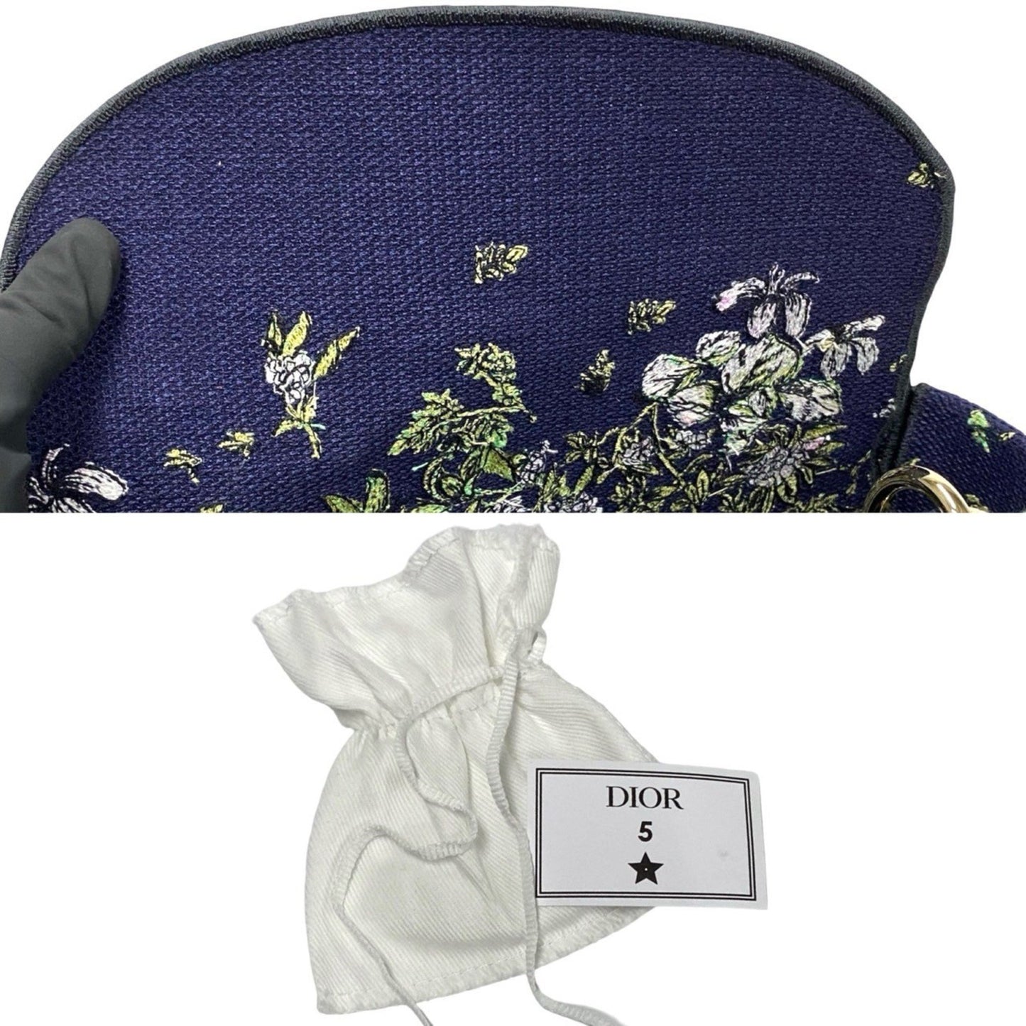 Christian Dior Lady Cannage Canvas 2-Way Shoulder Bag