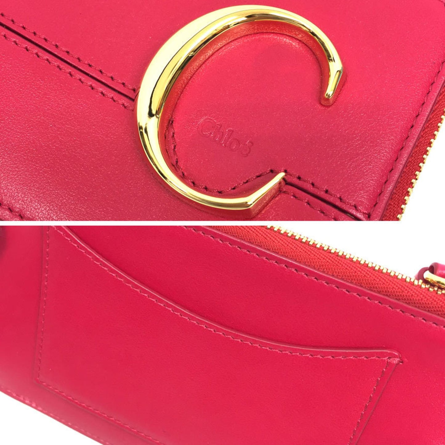 Chlo Chloe C Chloe Fragment Case Coin Purse Pink