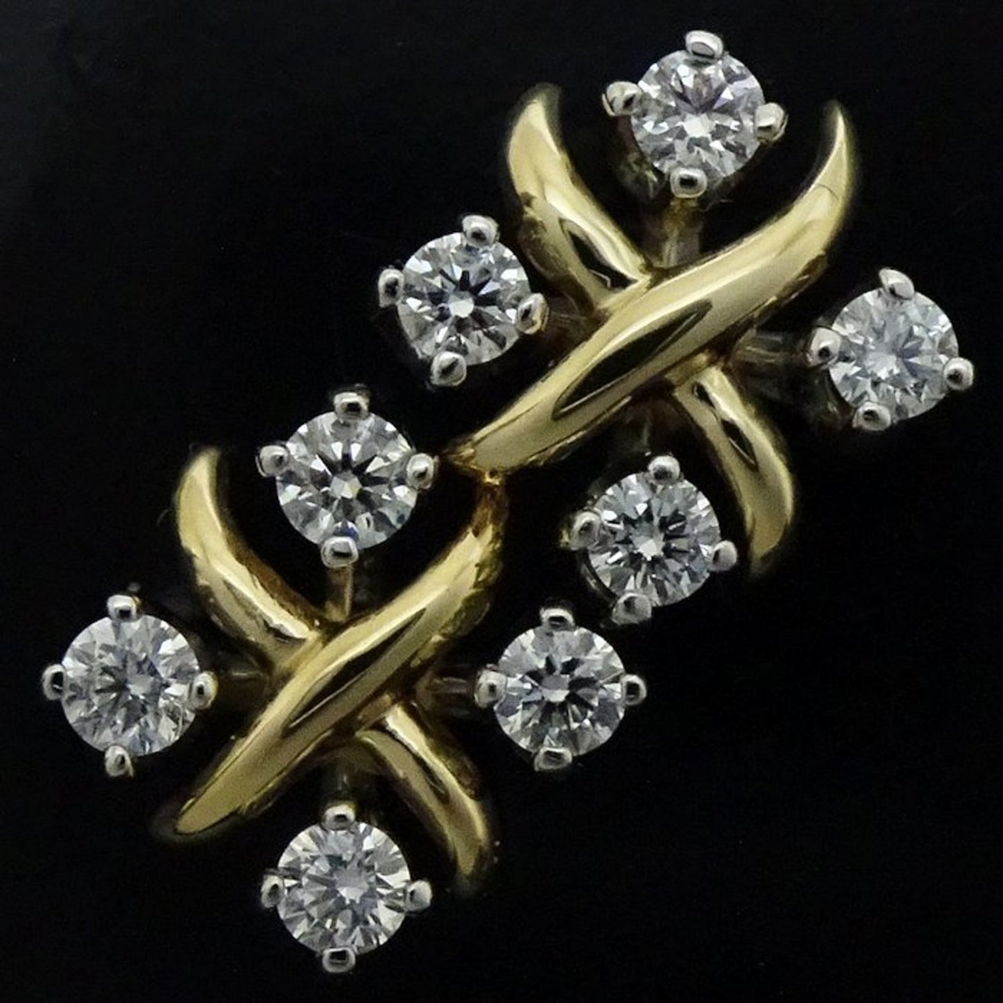 Tiffany&Co. Tiffany Schlumberger Earrings Diamond K18Yg Yellow Gold X Pt950 Platinum 293415