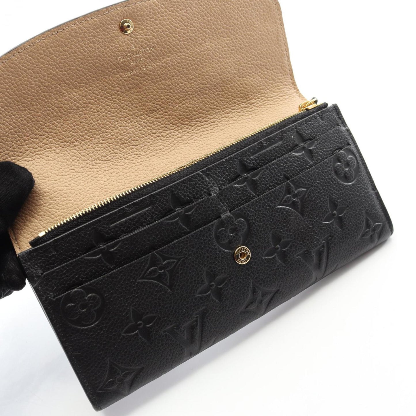 Louis Vuitton Portefeuille Emily Bifold Long Wallet In Monogram Empreinte Leather