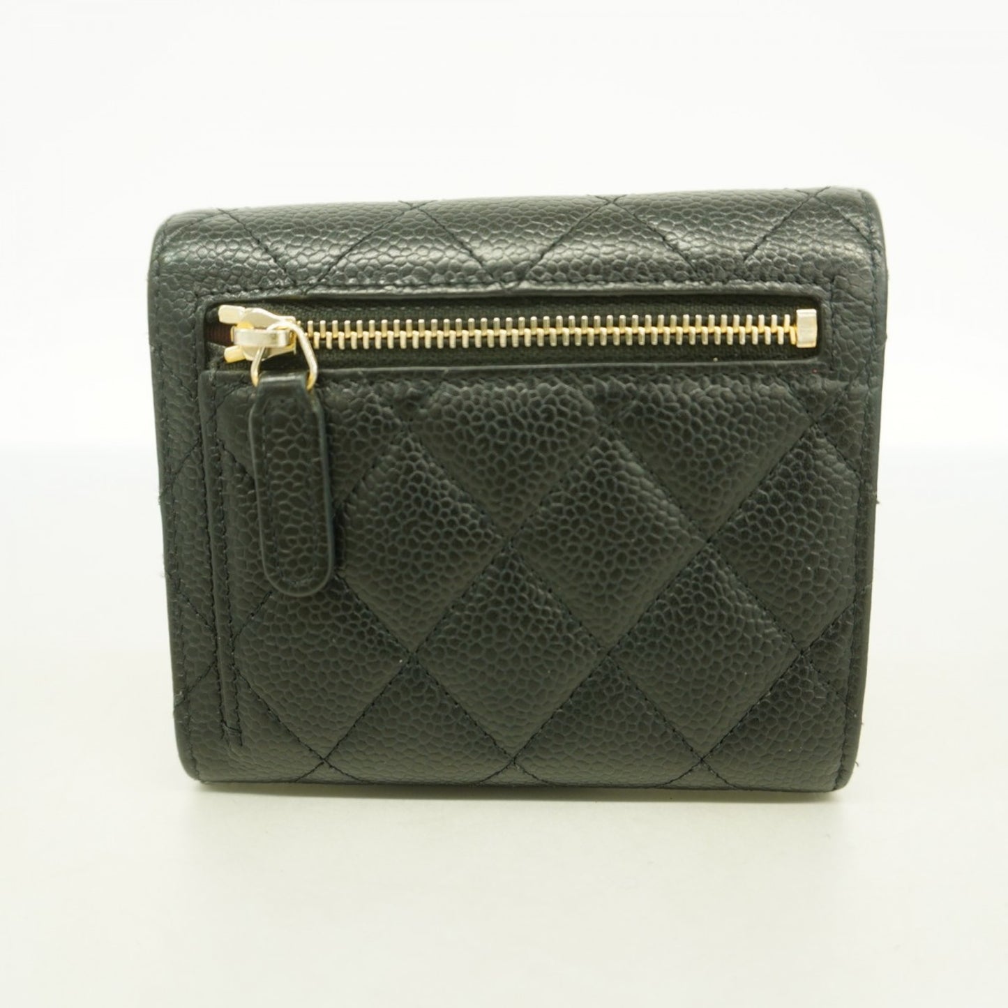 Calfskin Chanel Wallet (Tri-Fold) Grained