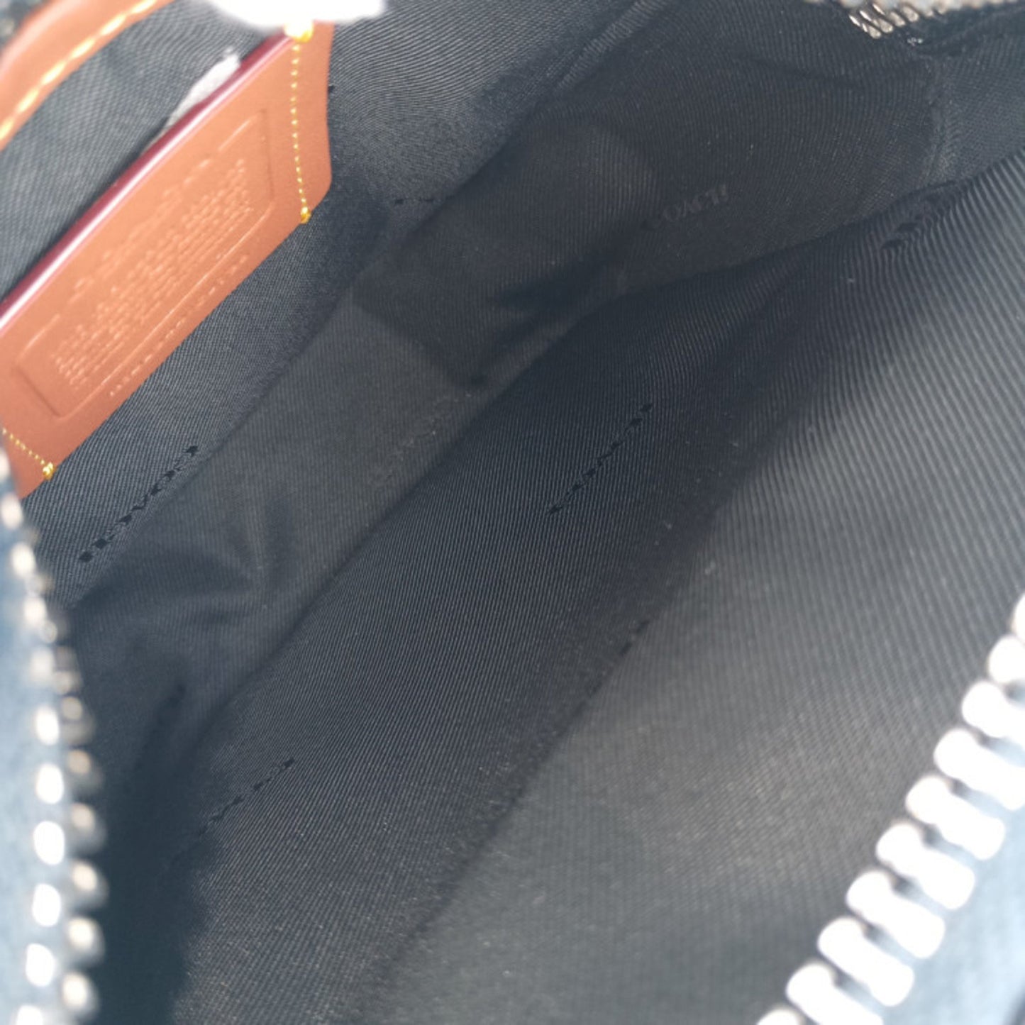 Coach Shoulder Bag Beck Crossbody Cj736 Blue Black Leather