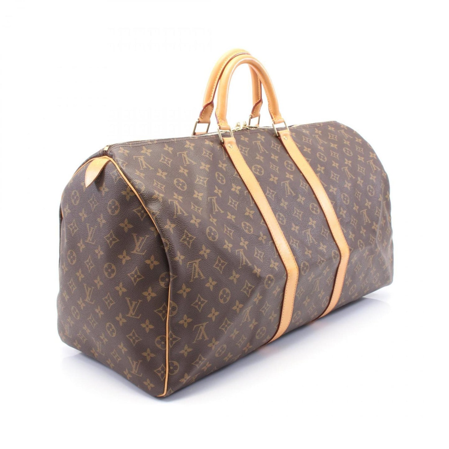 Louis Vuitton Keepall 55 Boston Bag Coated Canvas Leather Monogram