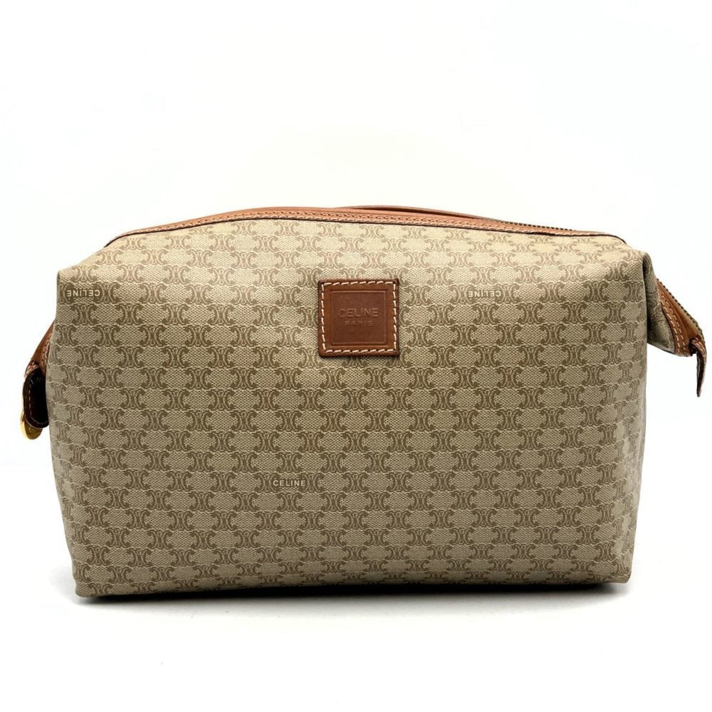 Celine Mc912 Pouch Clutch Bag In Macadam Beige