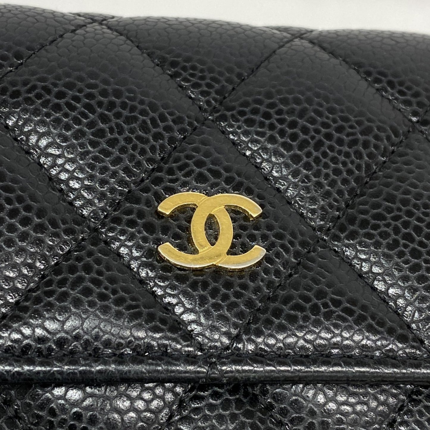 Chanel Matelasse Caviar Leather Long Wallet
