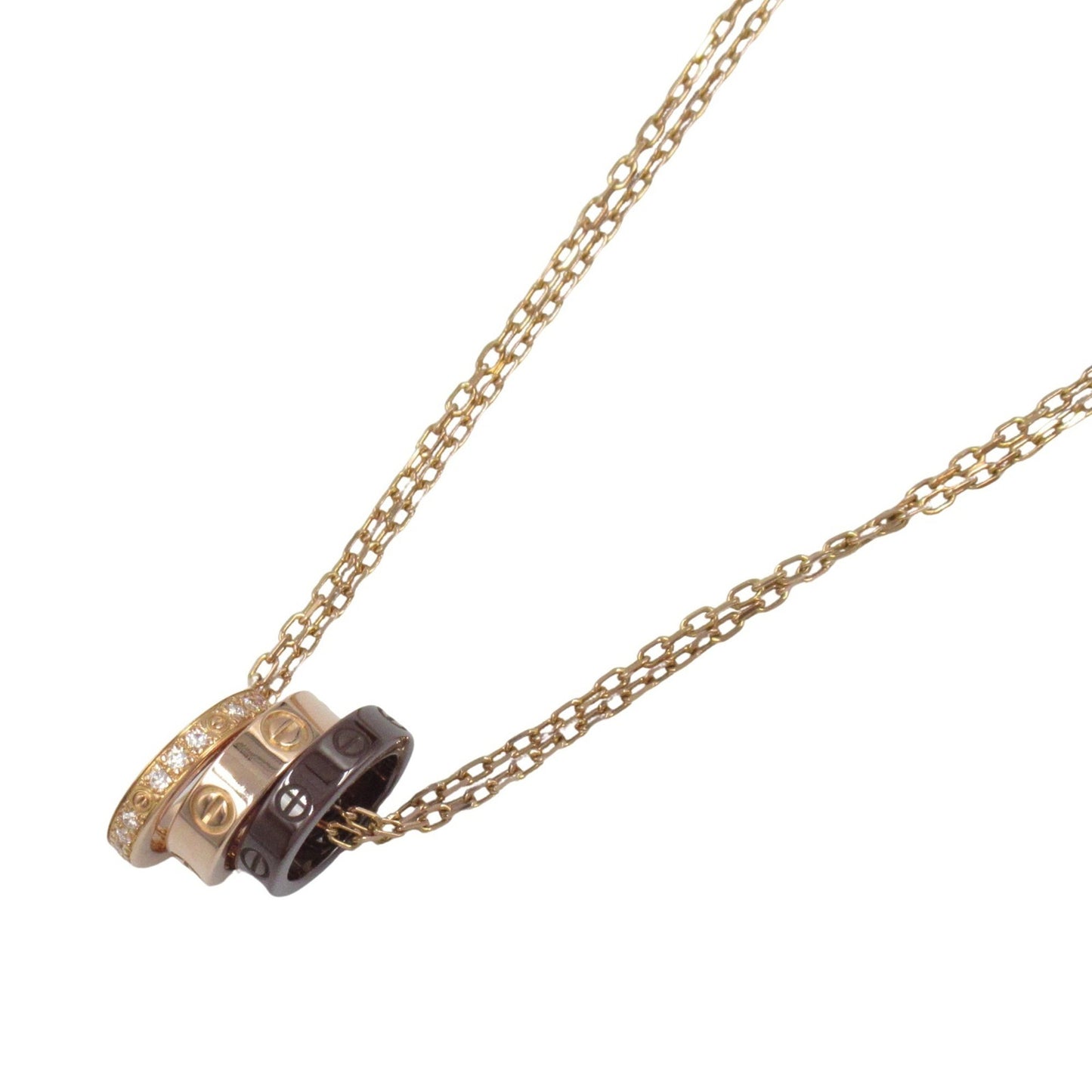 Cartier Love Three Hoop Diamond Necklace