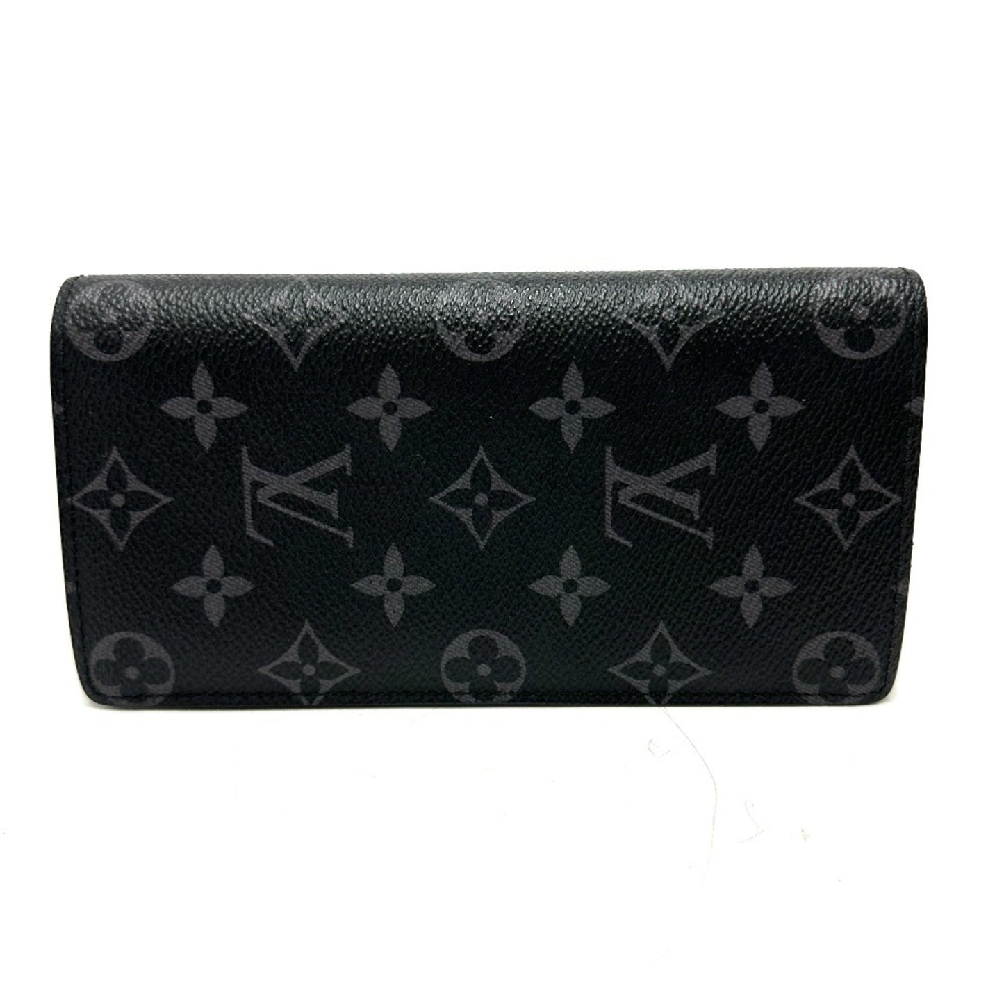 Louis Vuitton M61697 Portefeuille Brazza Bi-Fold Wallet Long Monogram Eclipse Canvas
