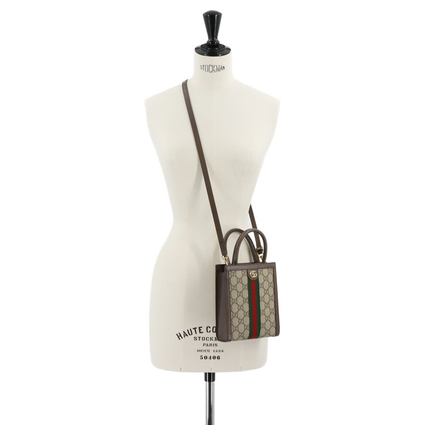 Gucci Ophidia 2Way Hand Shoulder Bag Gg Supreme Canvas Leather Beige Brown 772317 Bag