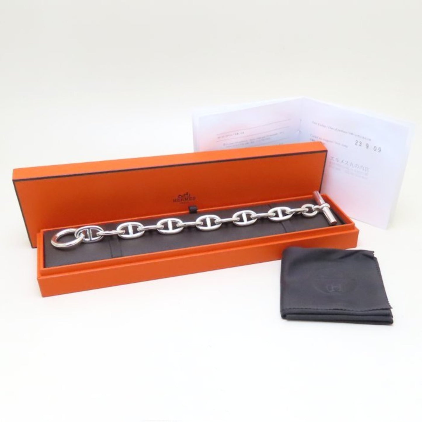 Hermes Chaine D'Ancre Tgm Bracelet 12 Links Silver 925 294039