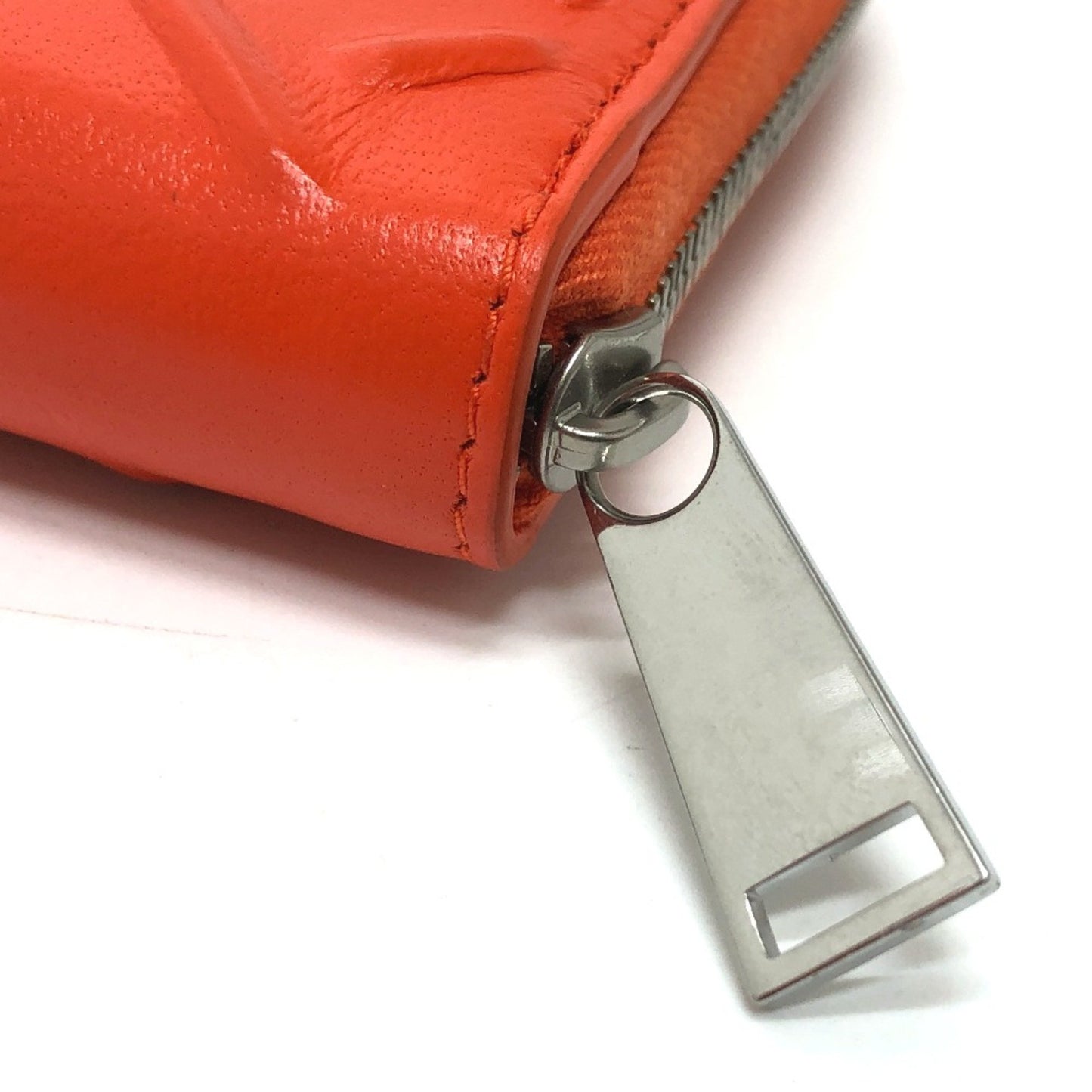 Bottega Veneta 593217 Long Wallet Orange Silverhardware